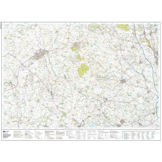 Explorer 243 Market Drayton Loggerheads  Eccleshall Map With Digital Version