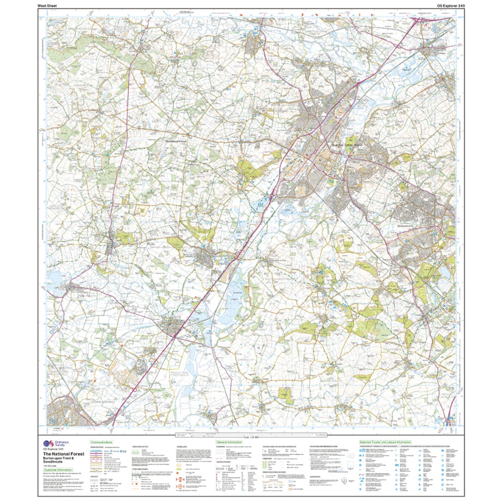 Explorer 245 The National Forest Map With Digital Version