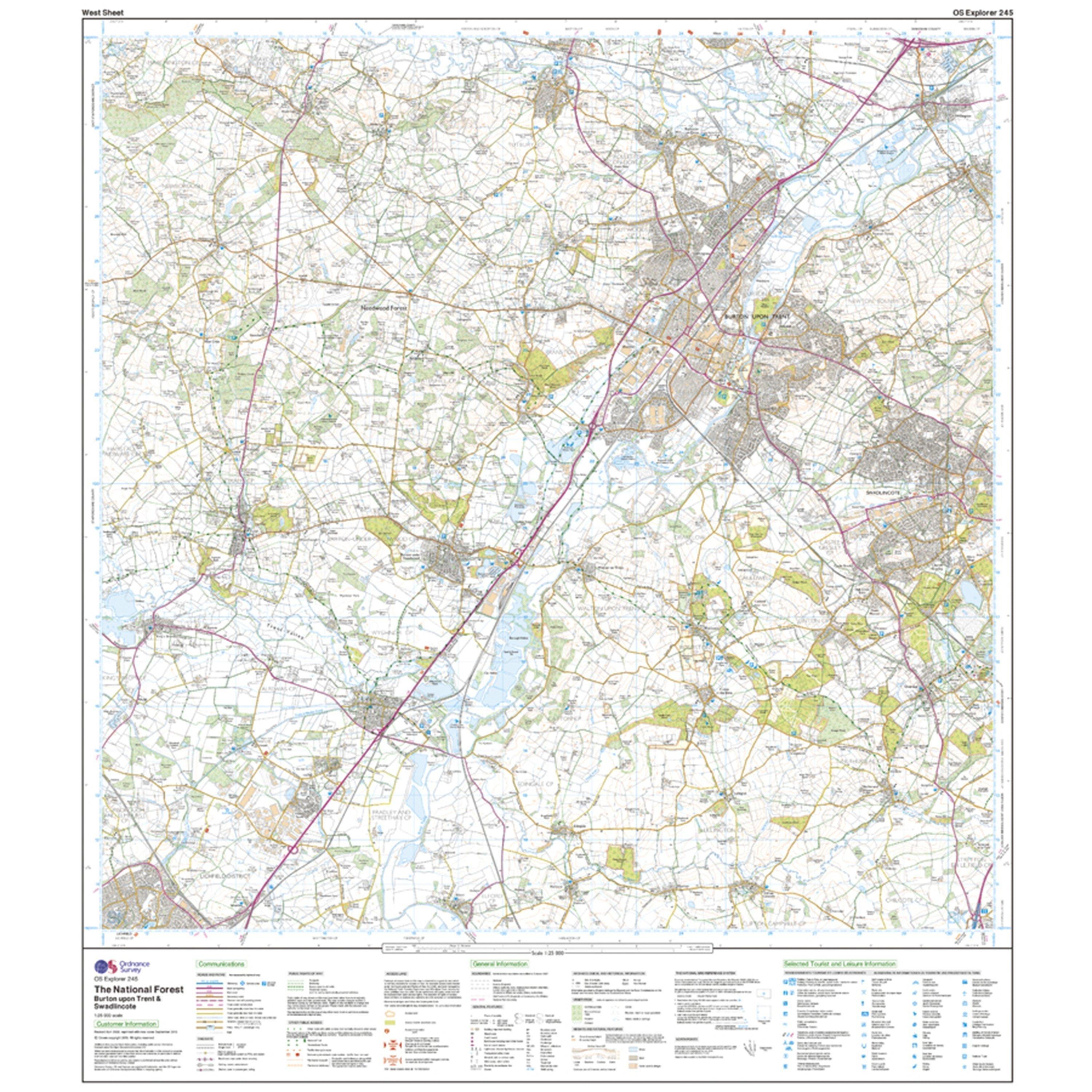 Explorer 245 The National Forest Map With Digital Version