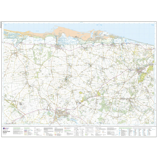 Explorer 251 Norfolk Coast Central Map With Digital Version