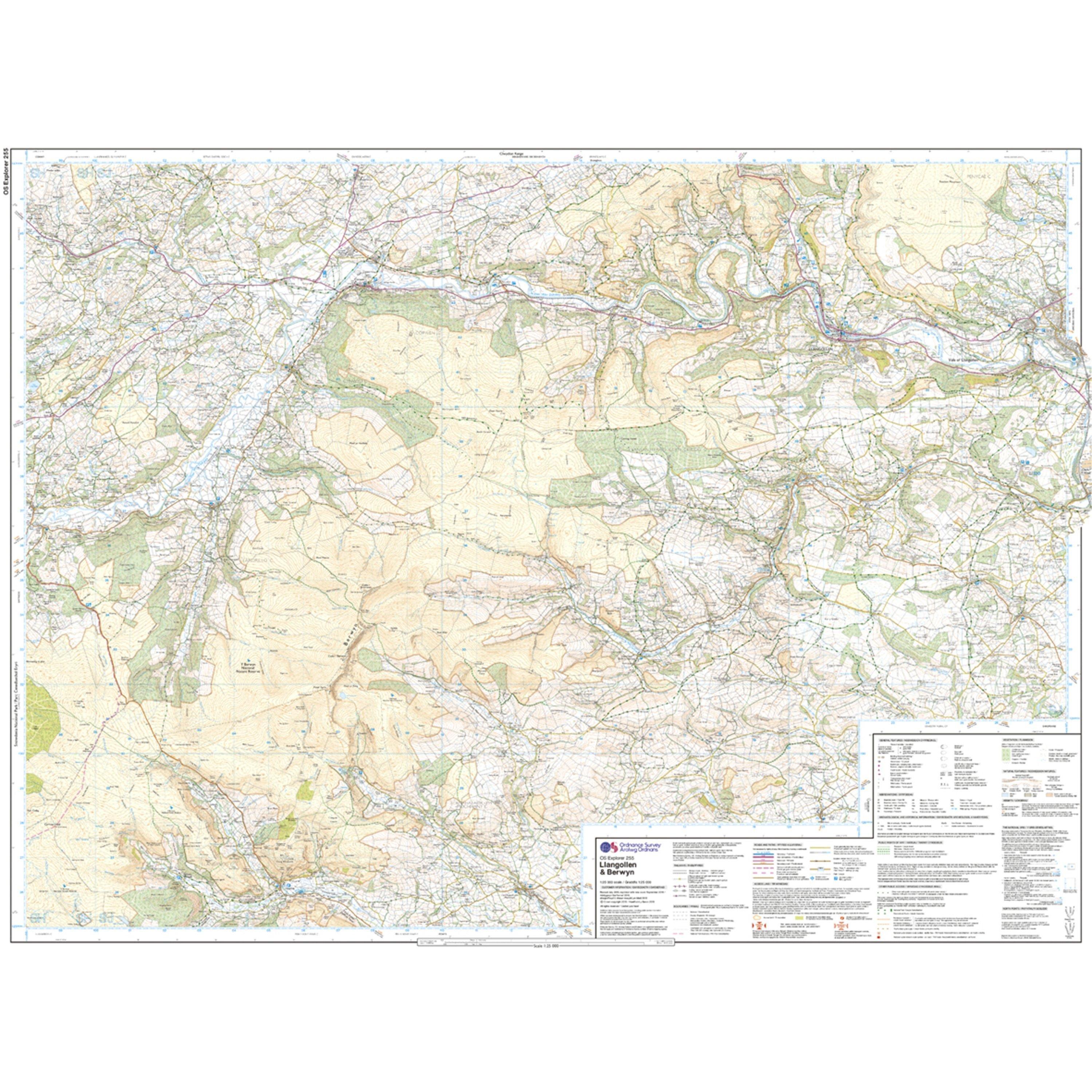Explorer 255 Llangollen & Berwyn Map With Digital Version