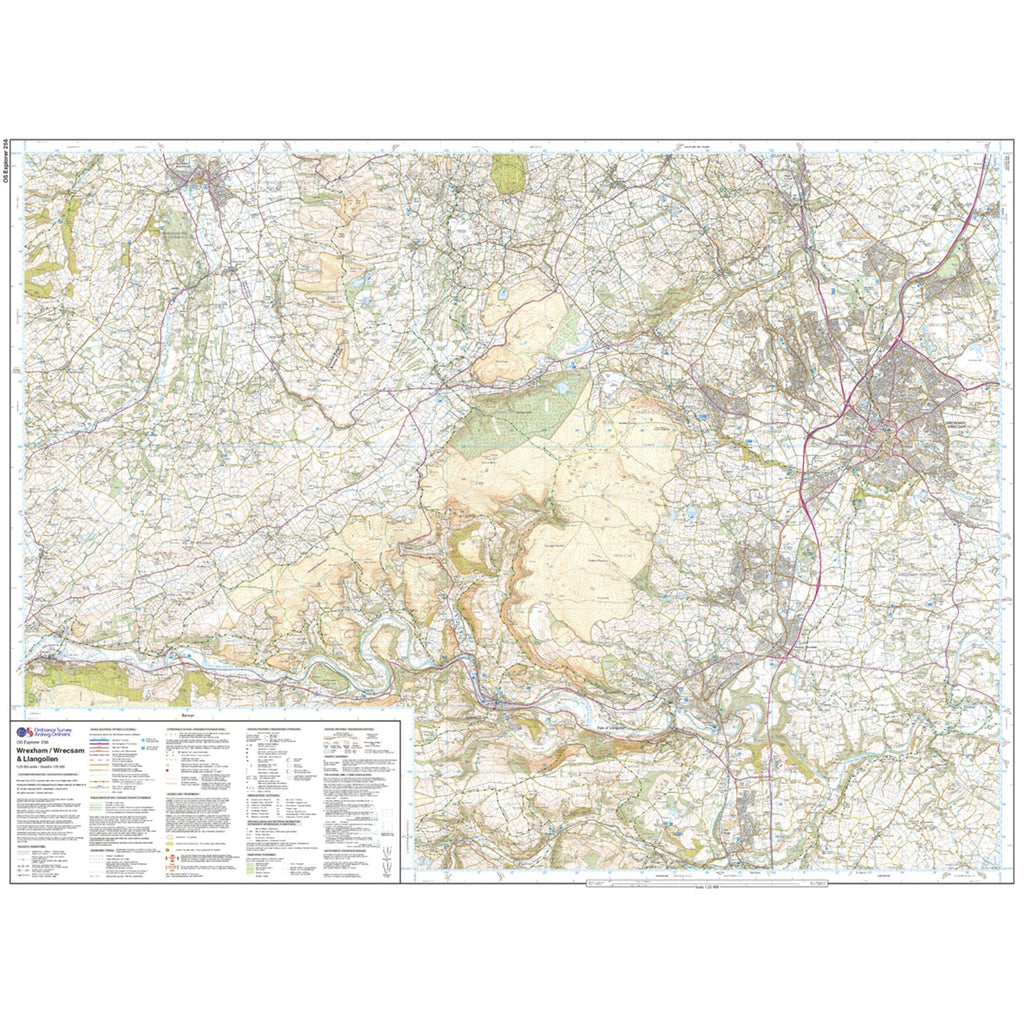 Explorer 256 Wrexham & Llangollen Map With Digital Version