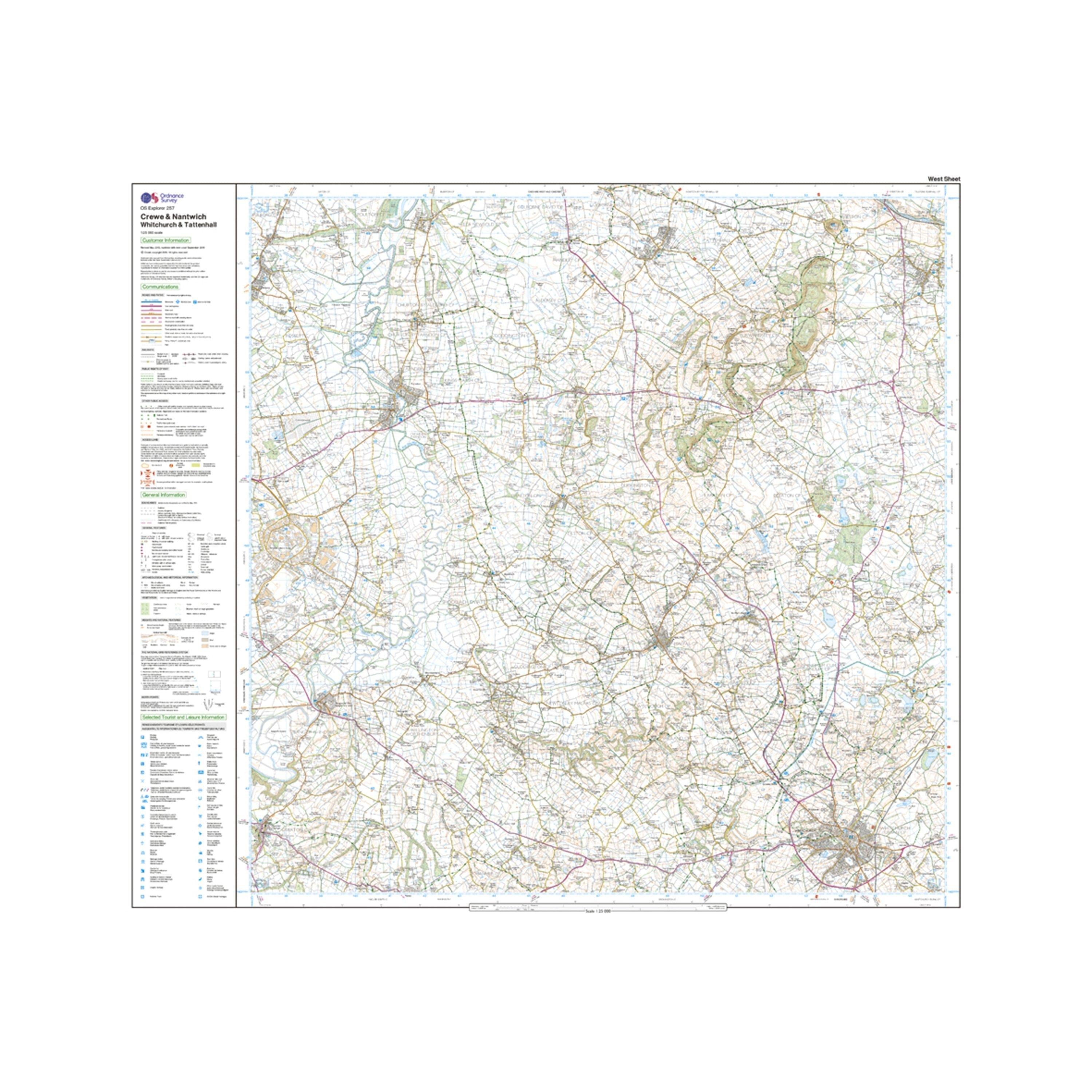 Explorer 257 Crewe  Nantwich Map With Digital Version