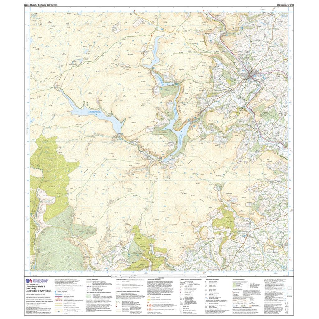 Explorer Active 200 Llandrindod Wells & Elan Valley Map With Digital Version