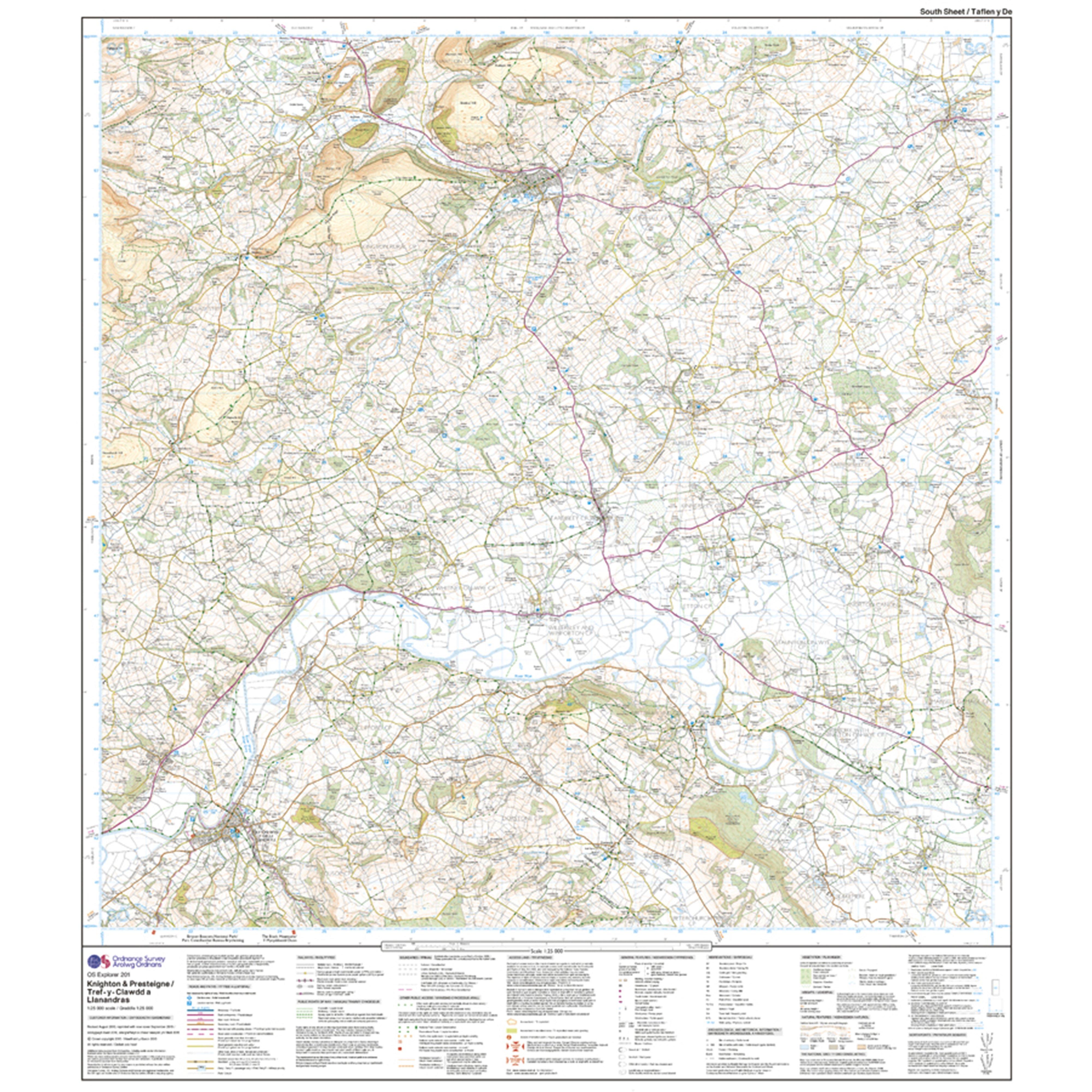 Explorer Active 201 Knighton  Presteigne Map With Digital Version