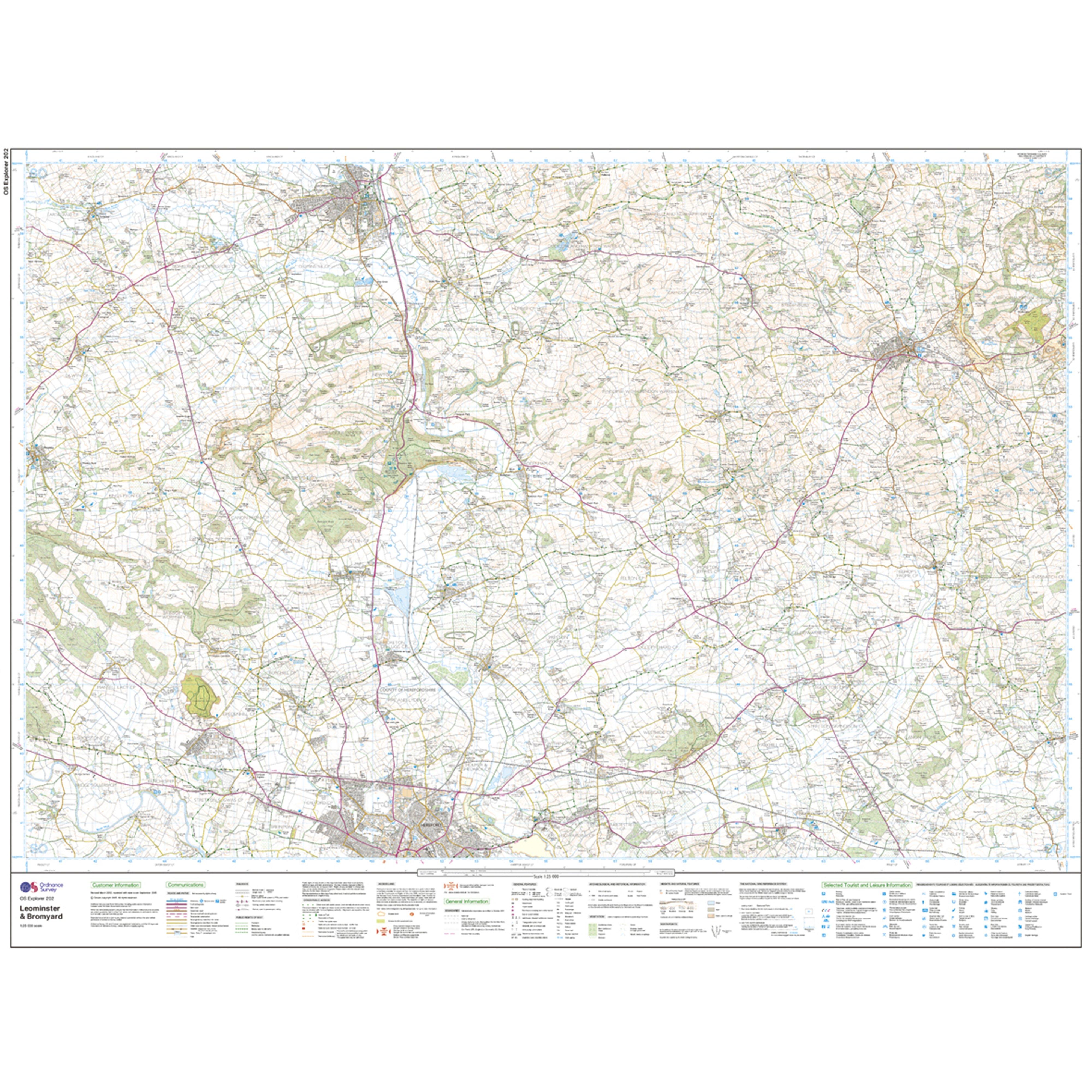 Explorer Active 202 Leominster  Bromyard Map With Digital Version