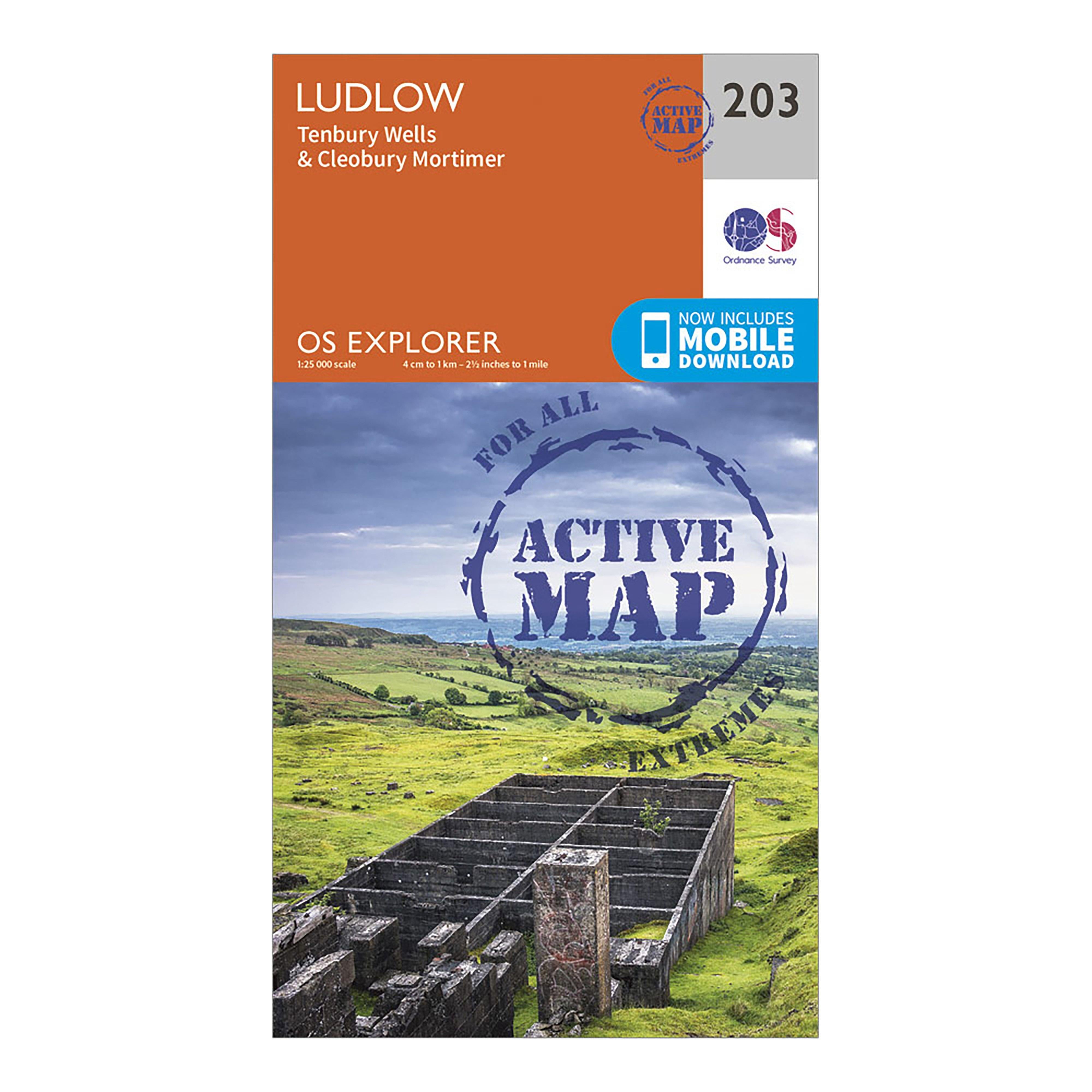 Explorer Active 203 Ludlow Tenbury Wells  Cleobury Mortimer Map With Digital Version