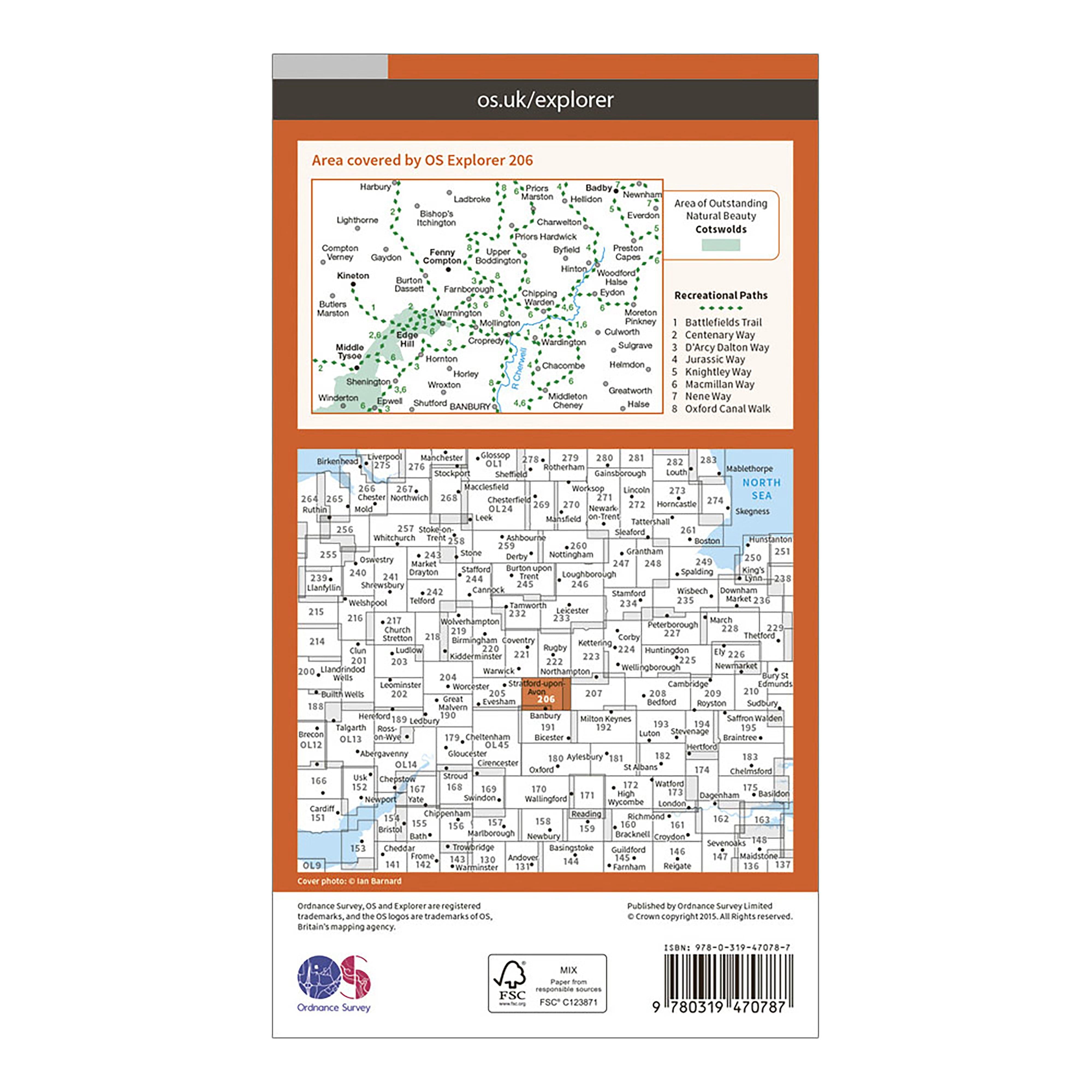 Explorer Active 206 Edge Hill  Fenny Compton Map With Digital Version