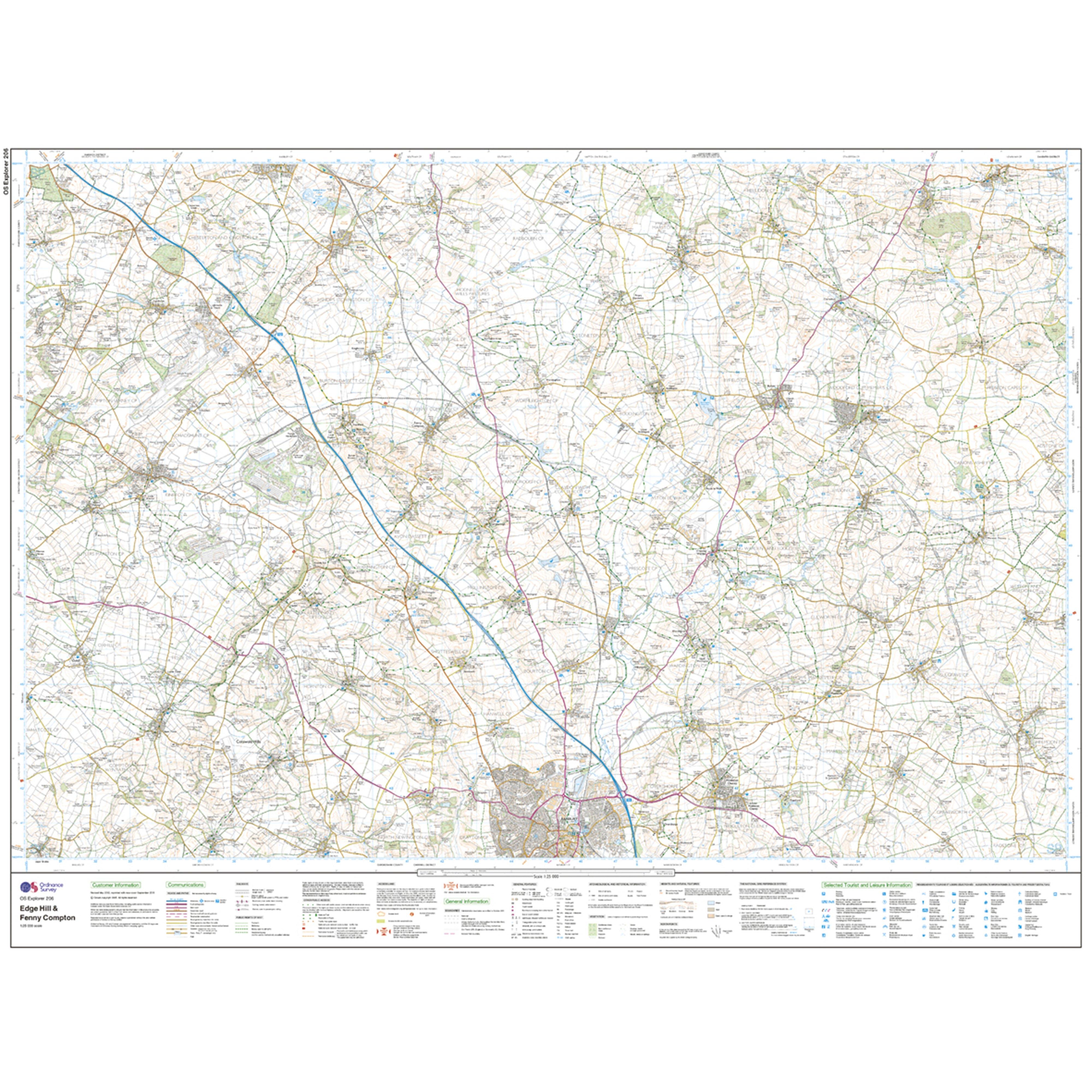Explorer Active 206 Edge Hill  Fenny Compton Map With Digital Version