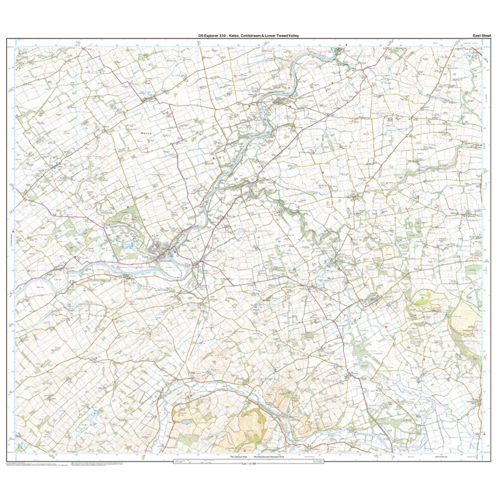 Explorer 339 Kelso, Coldstream & Lower Tweed Valley Map With Digital Version