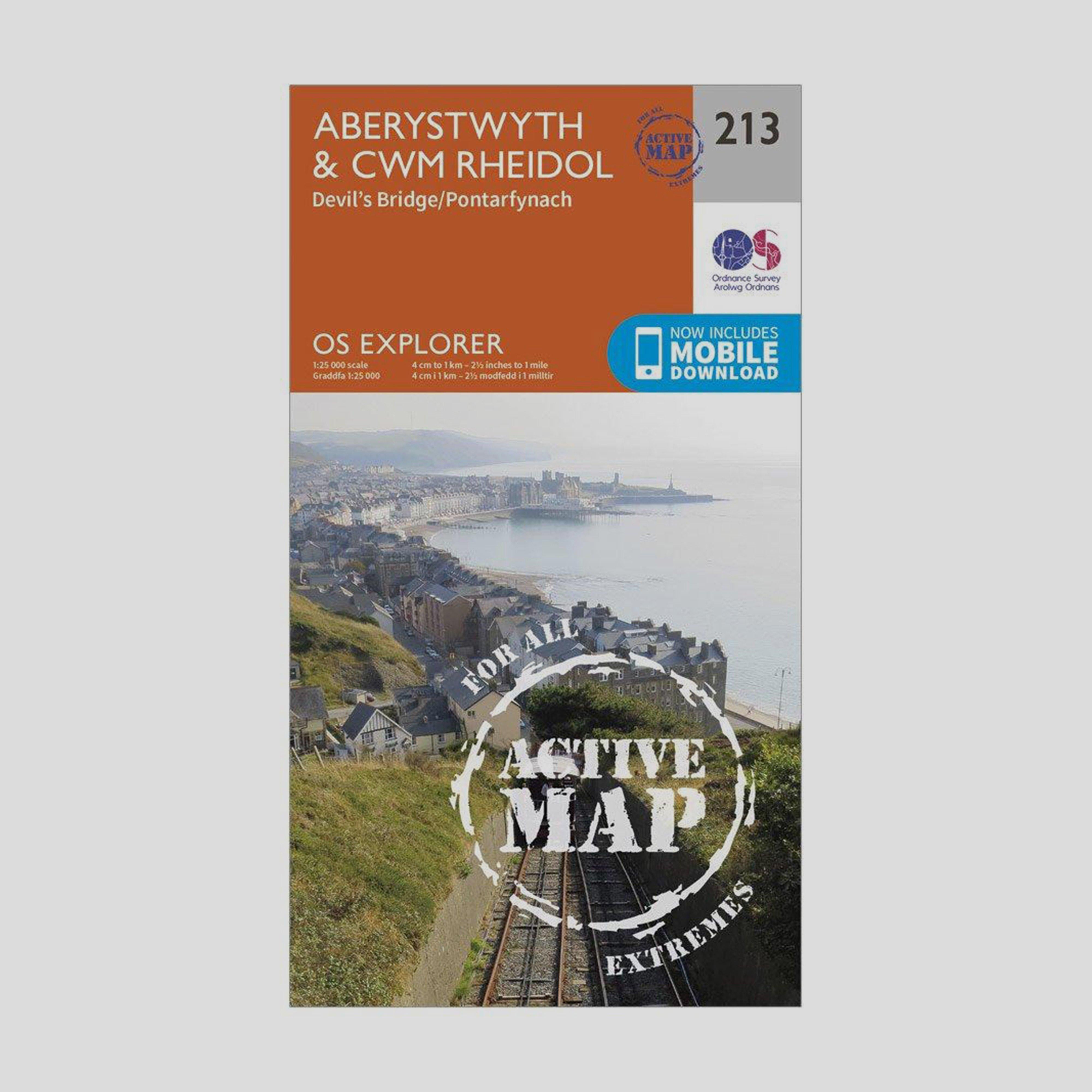 Explorer Active 213 Aberystwyth & Cwn Rheidol Map With Digital Version