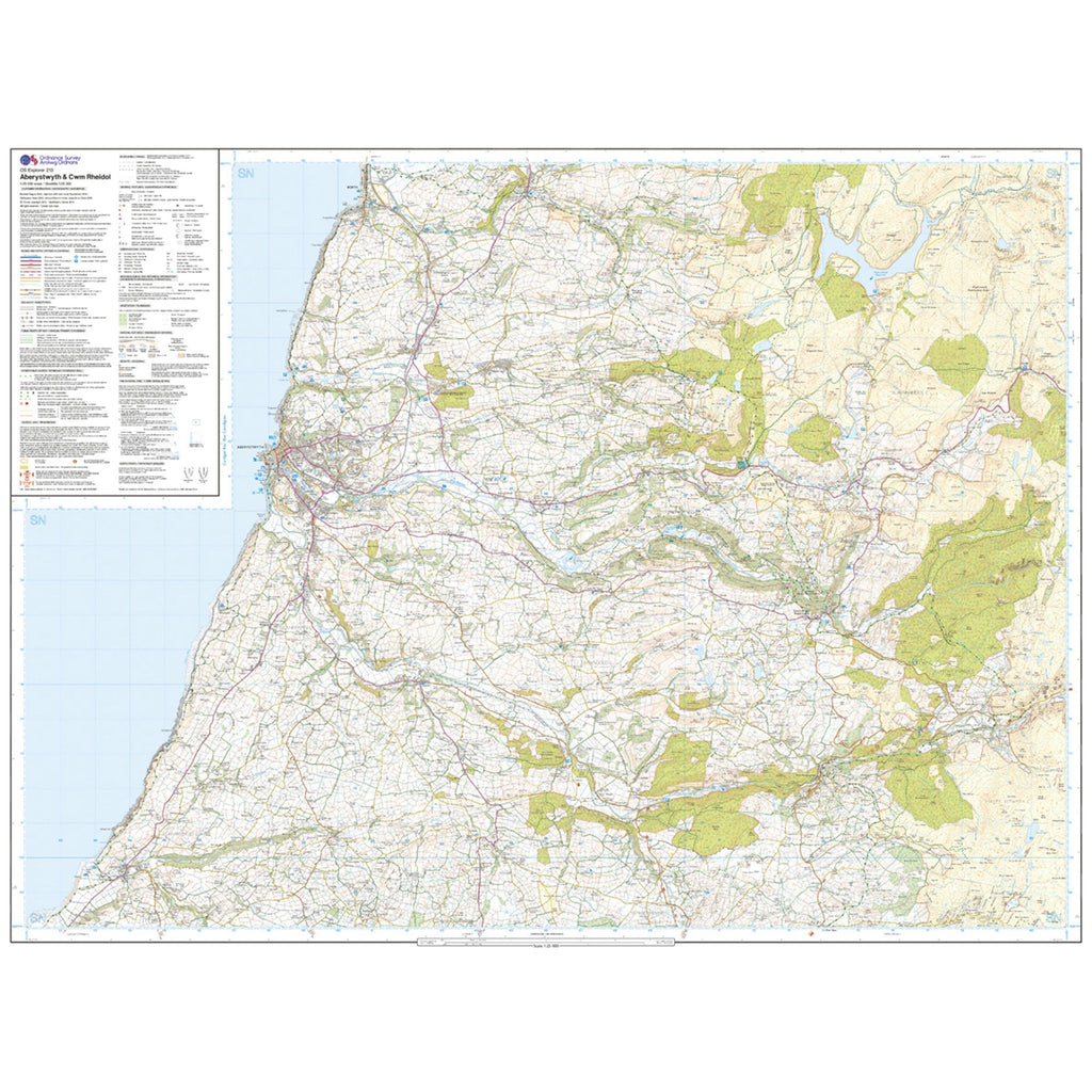 Explorer Active 213 Aberystwyth & Cwn Rheidol Map With Digital Version
