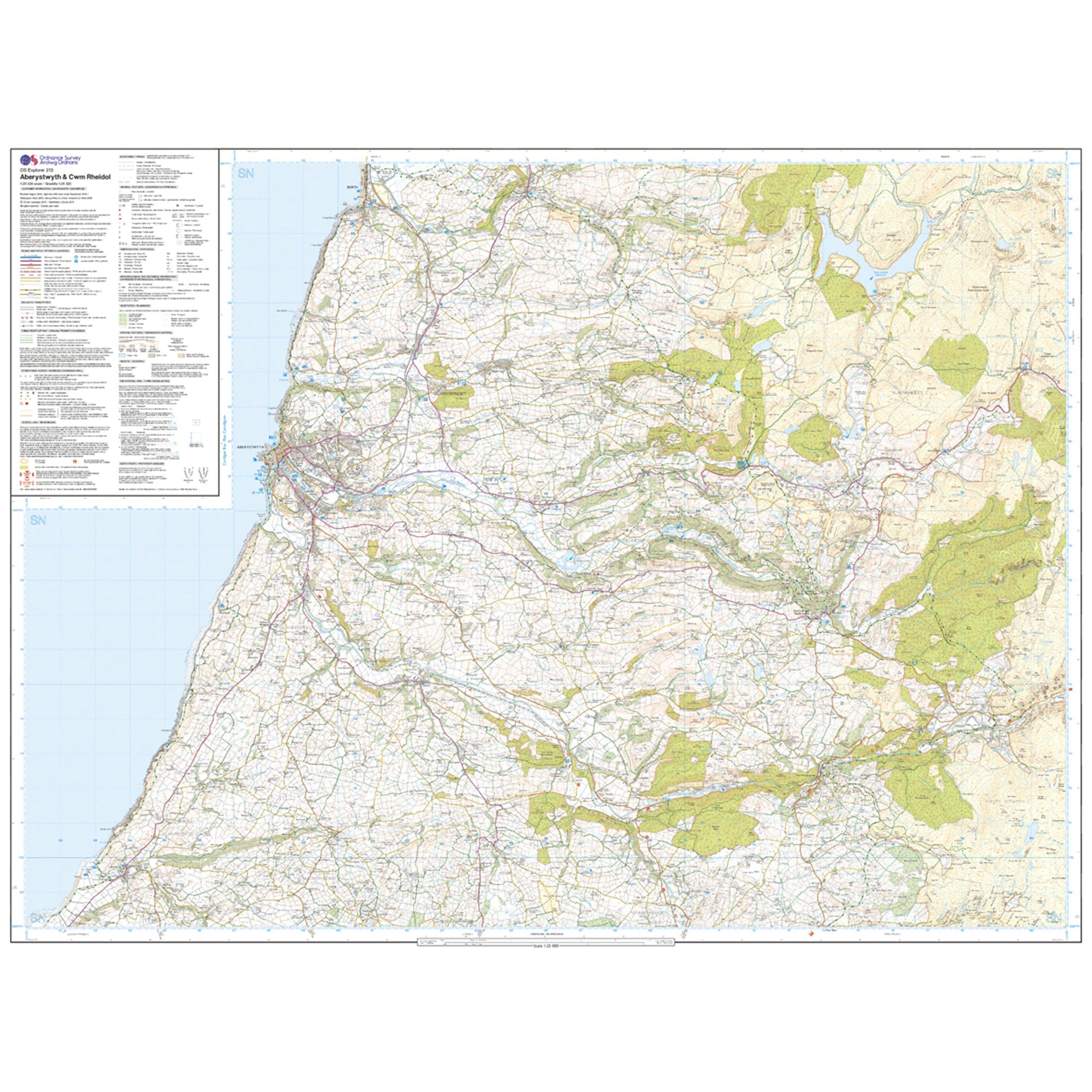 Explorer Active 213 Aberystwyth & Cwn Rheidol Map With Digital Version