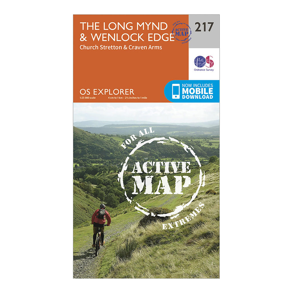 Explorer Active 217 The Long Mynd  Wenlock Edge Map With Digital Version