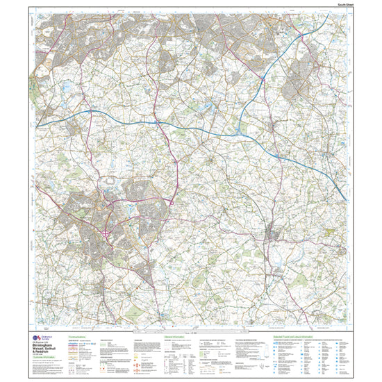 Explorer Active 220 Birmingham, Walsall, Solihull & Redditch Map With Digital Version