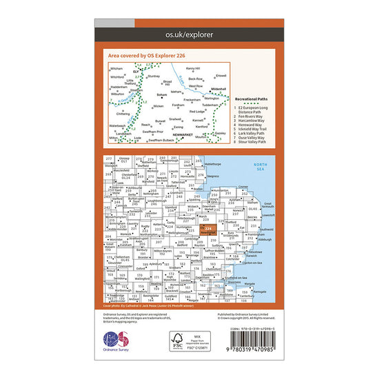 Explorer Active 226 Ely  Newmarket Map With Digital Version