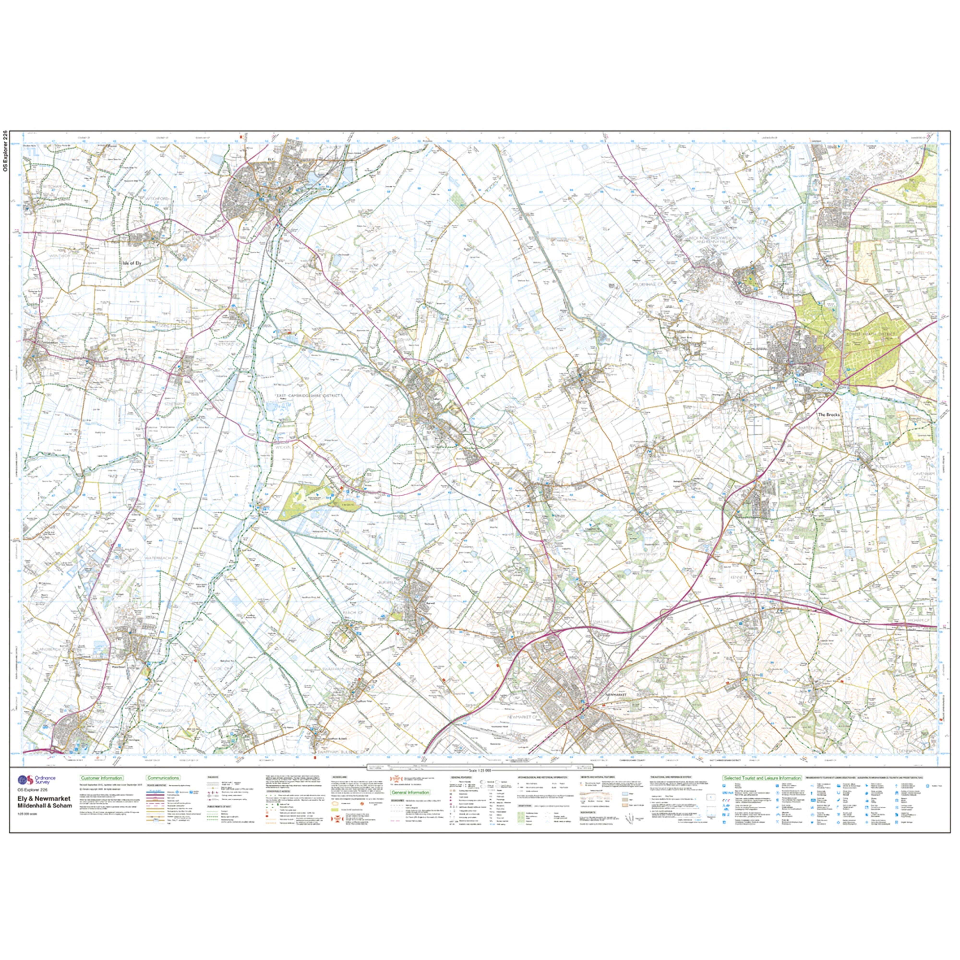 Explorer Active 226 Ely  Newmarket Map With Digital Version
