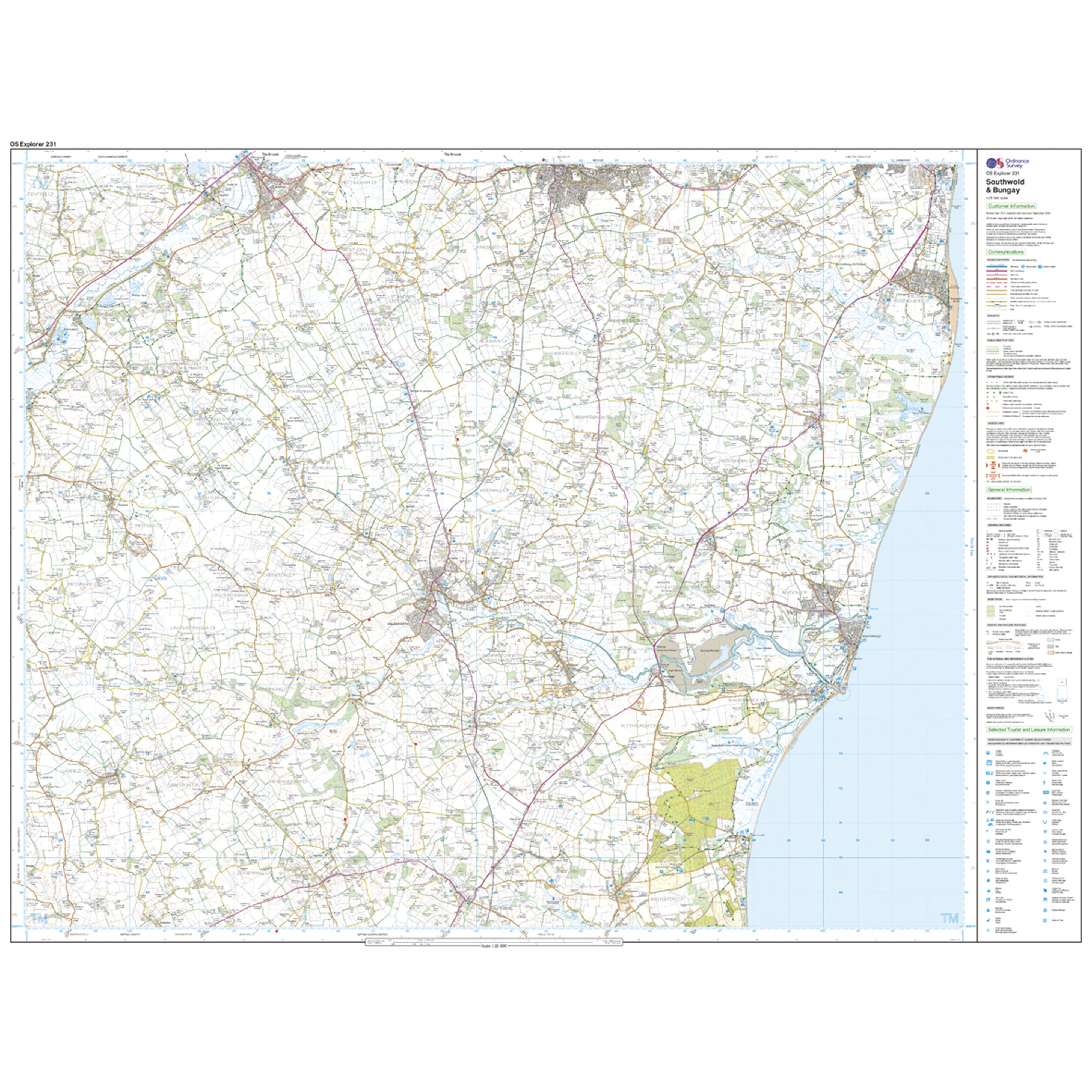 Explorer Active 231 Southwold & Bungay Map With Digital Version