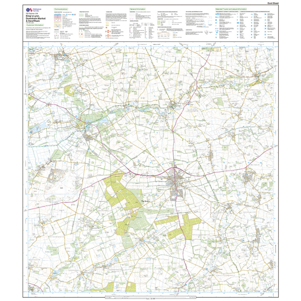 Explorer Active 236 Kings Lynn Downham Market  Swaffham Map With Digital Version