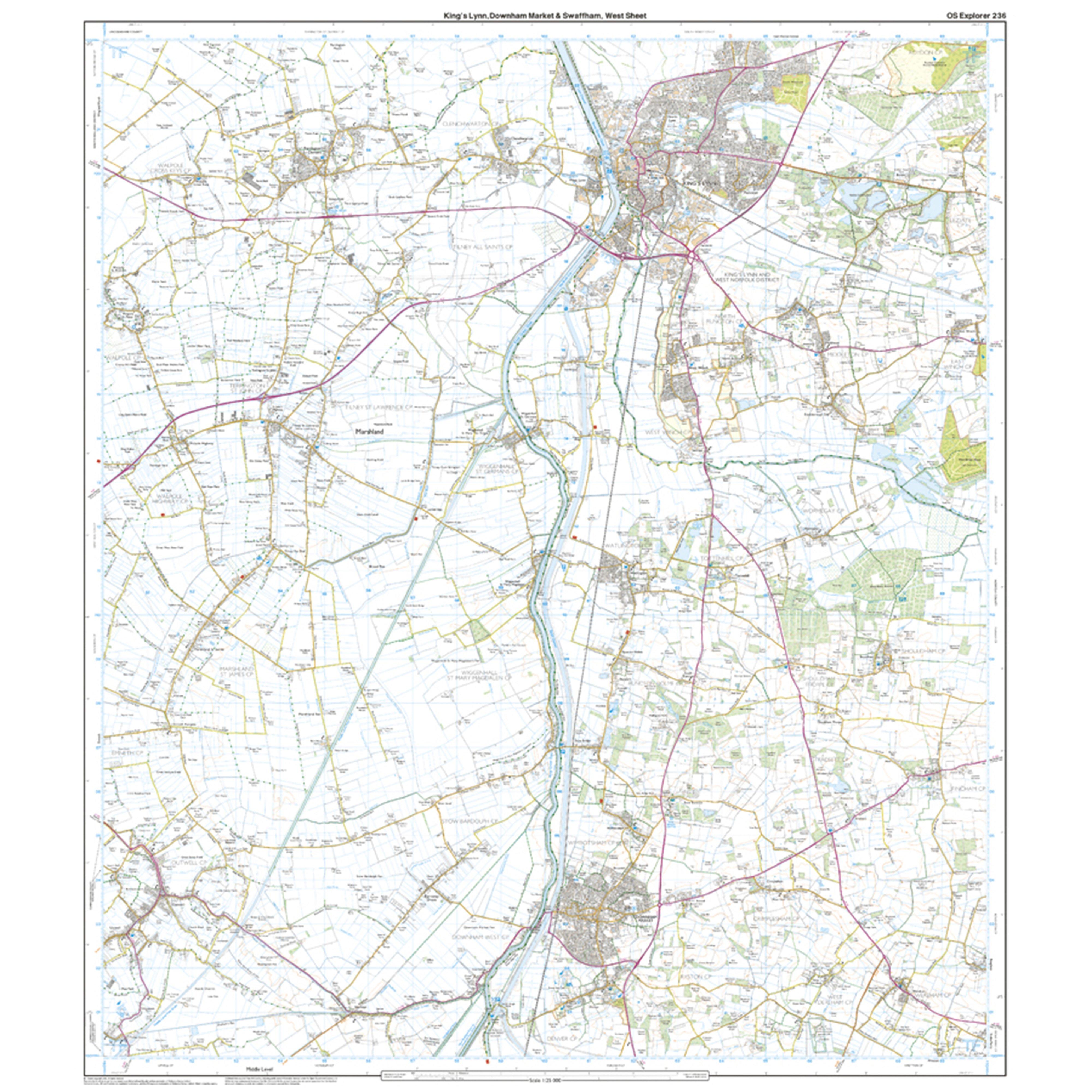 Explorer Active 236 Kings Lynn Downham Market  Swaffham Map With Digital Version