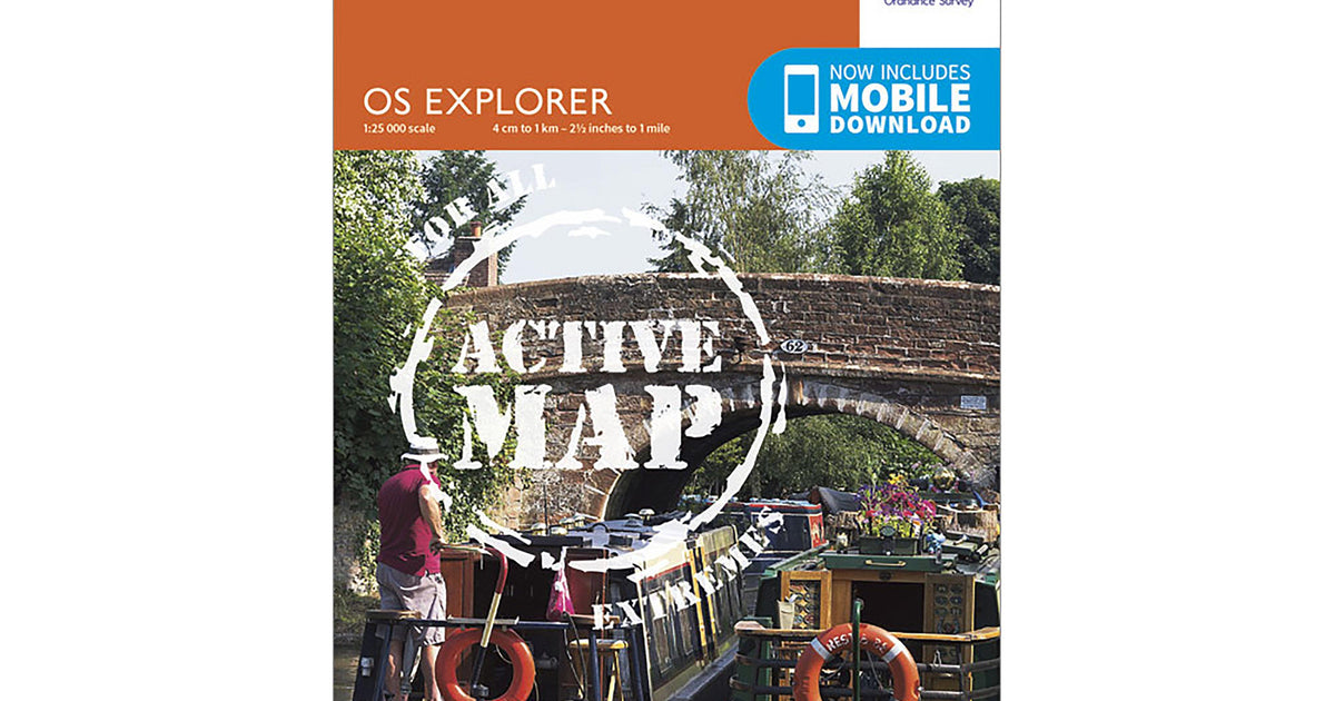 Ordnance Survey Explorer Active 243 Market Drayton, Loggerheads ...