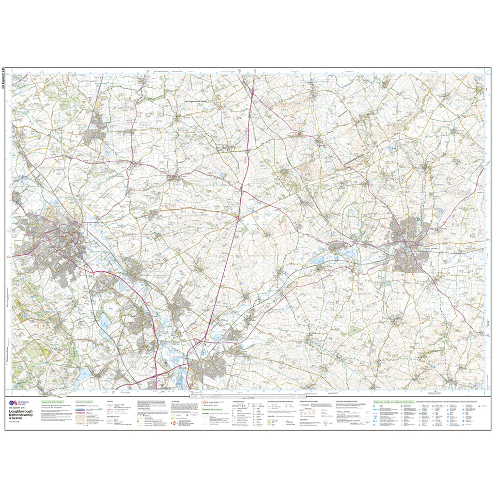 Explorer Active 246 Loughborough Melton Mowbray  Syston Map With Digital Version