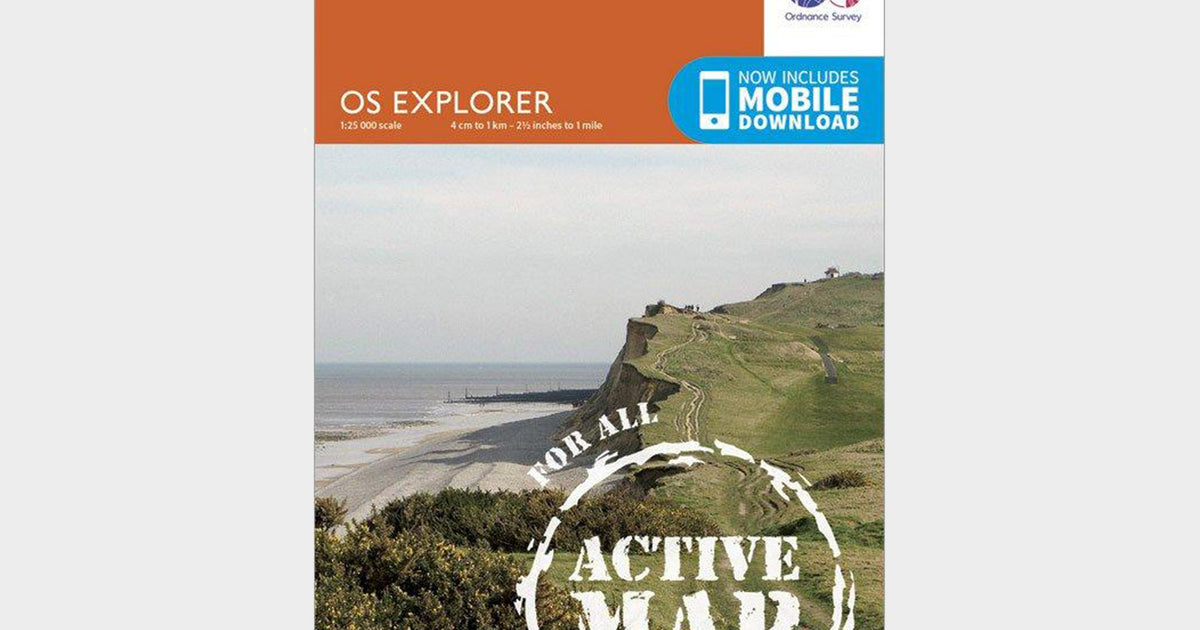 Ordnance Survey Explorer Active 252 Norfolk Coast East Map With Digital ...