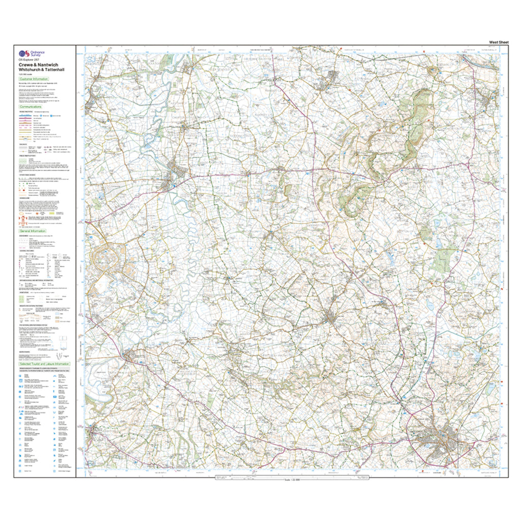 Explorer Active 257 Crewe & Nantwich Map with Digital Version