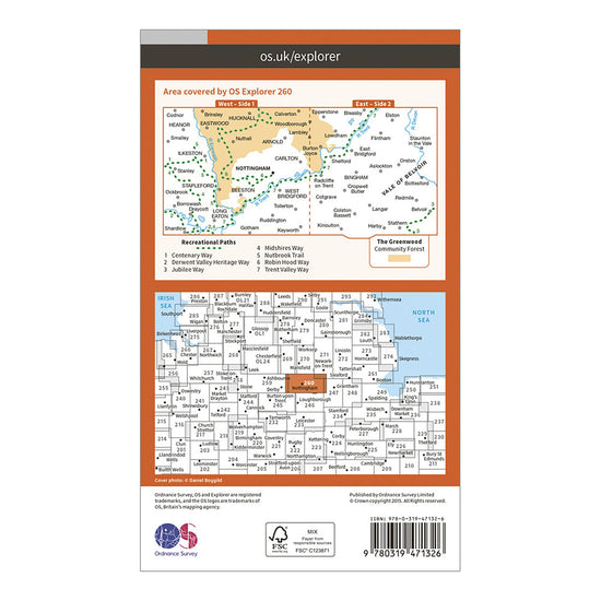 Explorer Active 260 Nottingham Map With Digital Version
