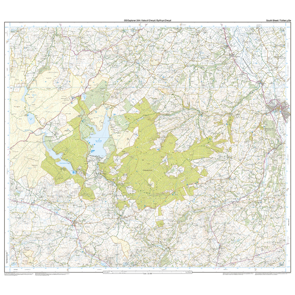 Explorer Active 264 Vale of Clwyd Rhyl Denbigh  Ruthin Map With Digital Version