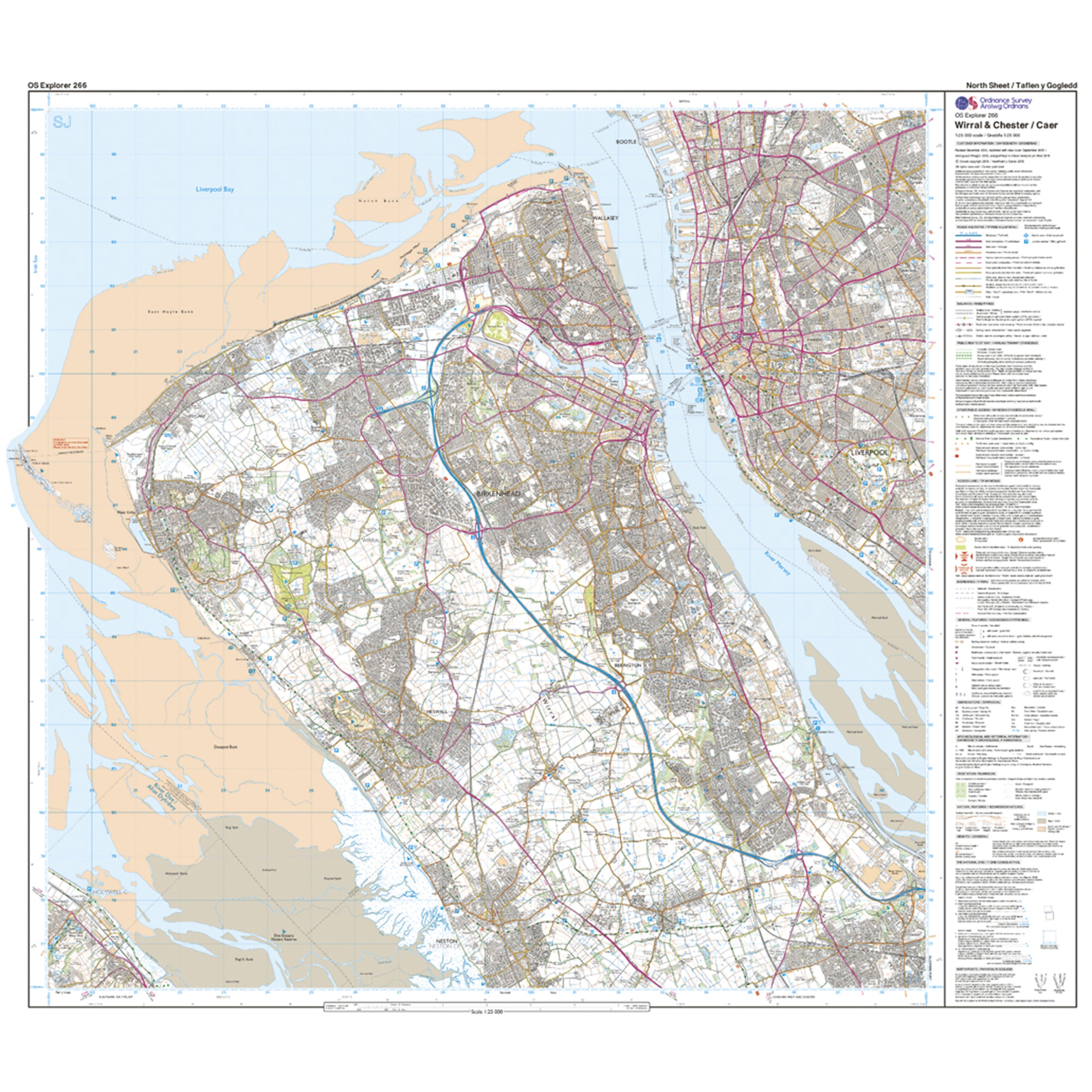Explorer Active 266 Wirral & Chester Map With Digital Version