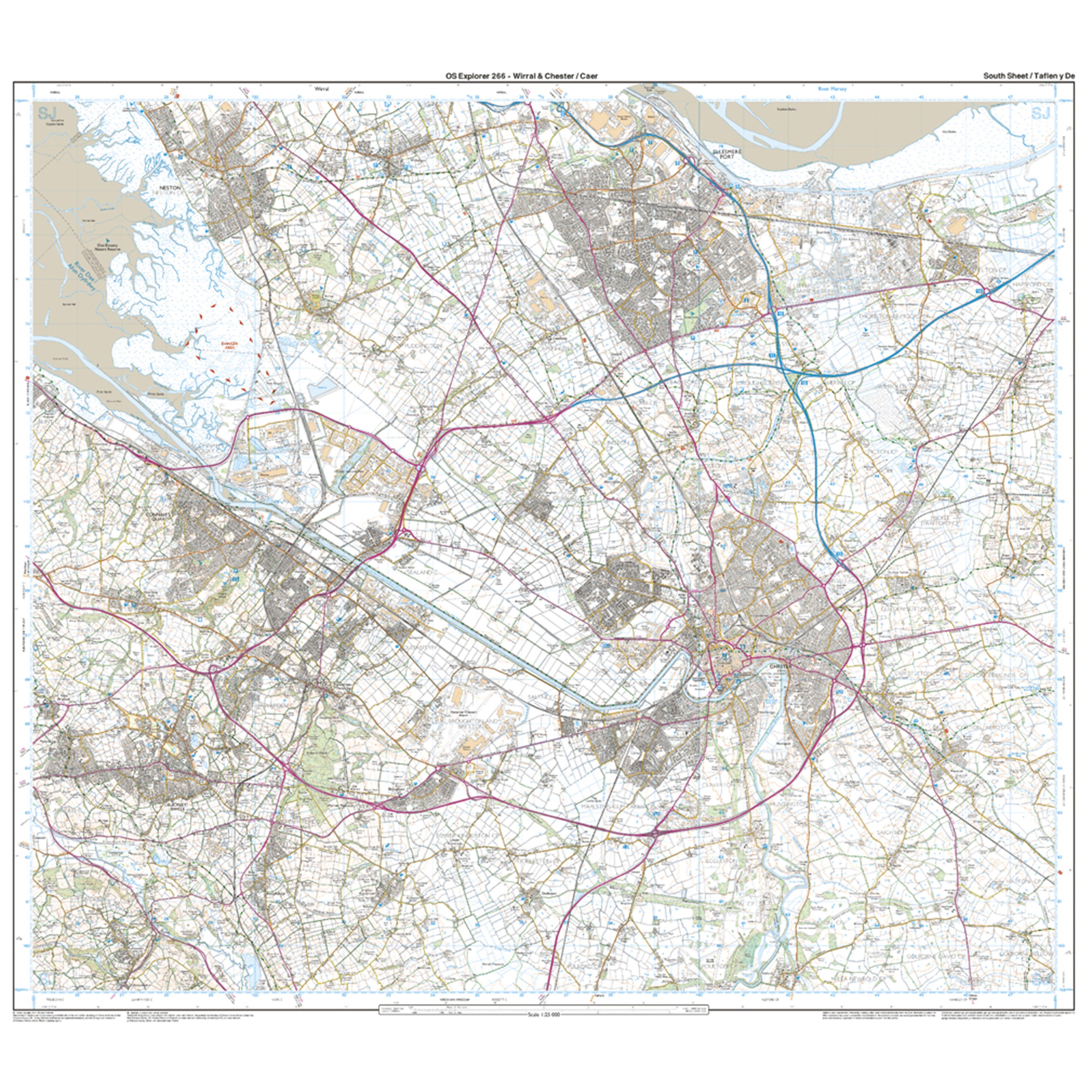 Explorer Active 266 Wirral & Chester Map With Digital Version