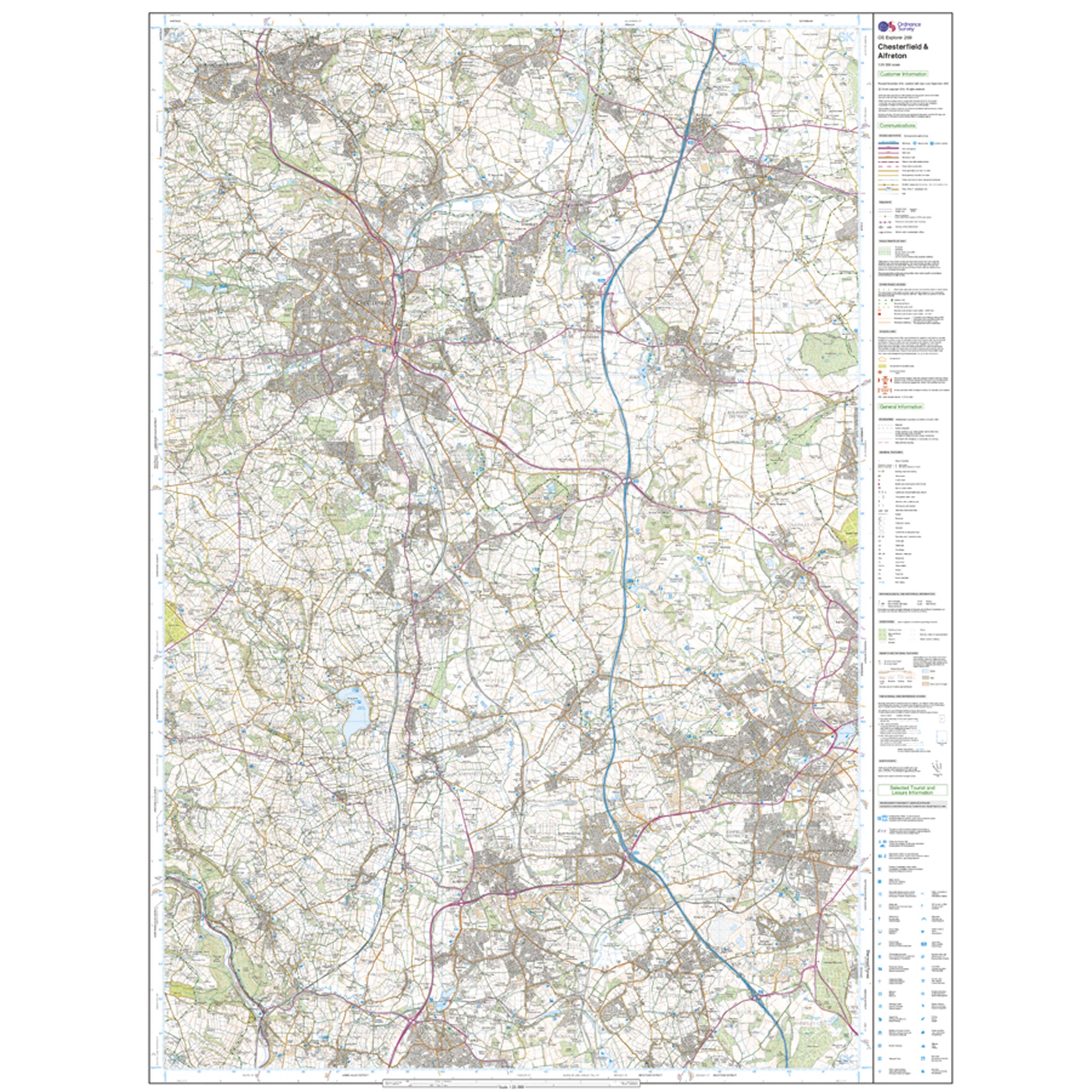 Explorer Active 269 Chesterfield & Alfreton Map With Digital Version