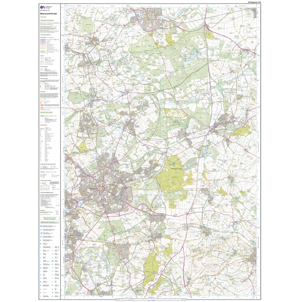 Explorer Active 270 Sherwood Forest Map With Digital Version