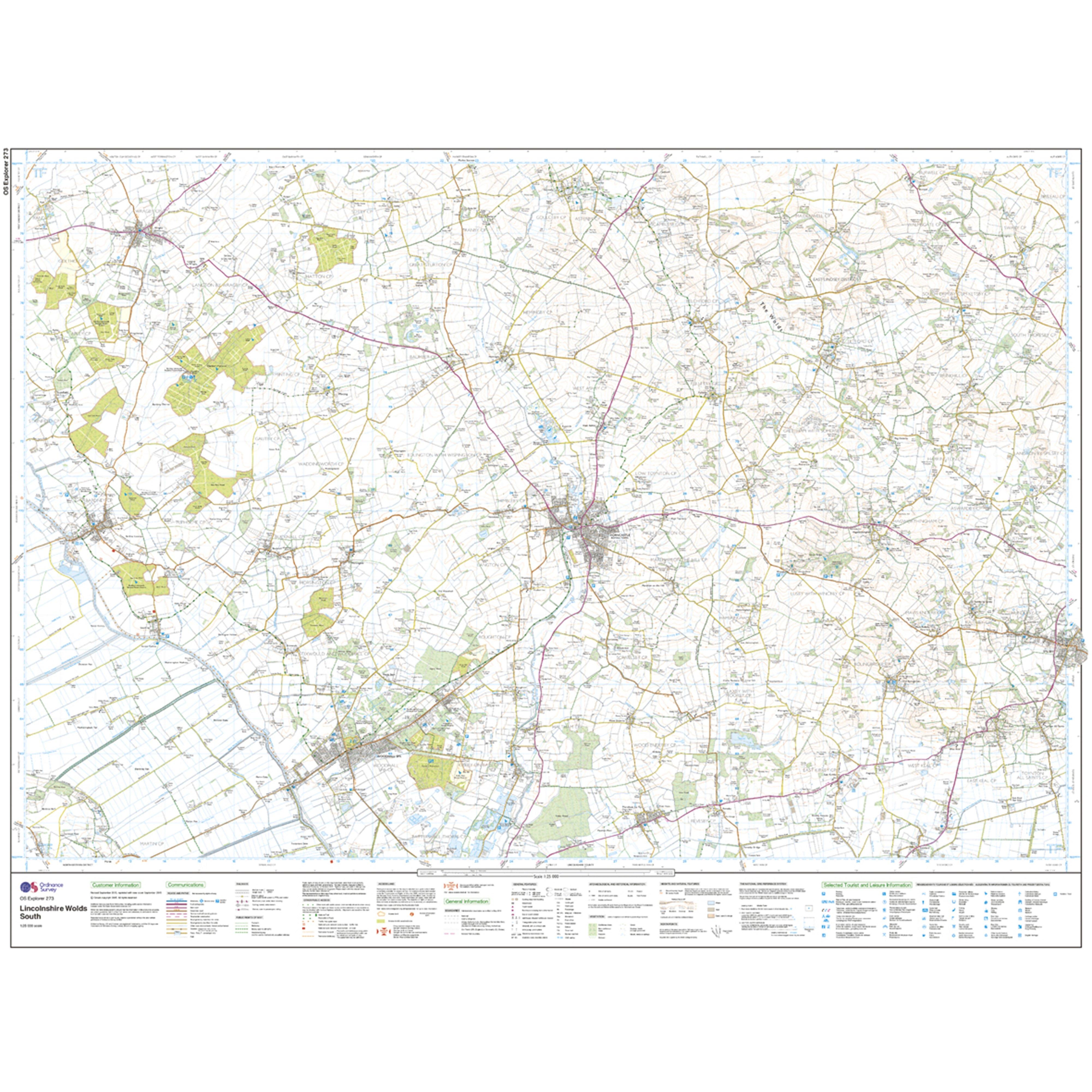 Explorer Active 273 Lincolnshire Wolds South Map With Digital Version