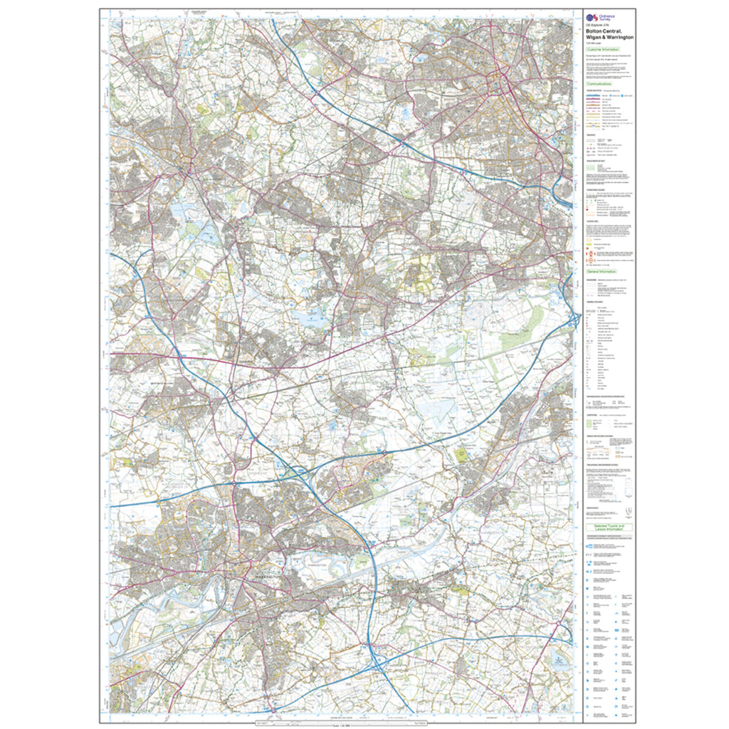 Explorer Active 276 Bolton, Wigan & Warrington Map With Digital Version