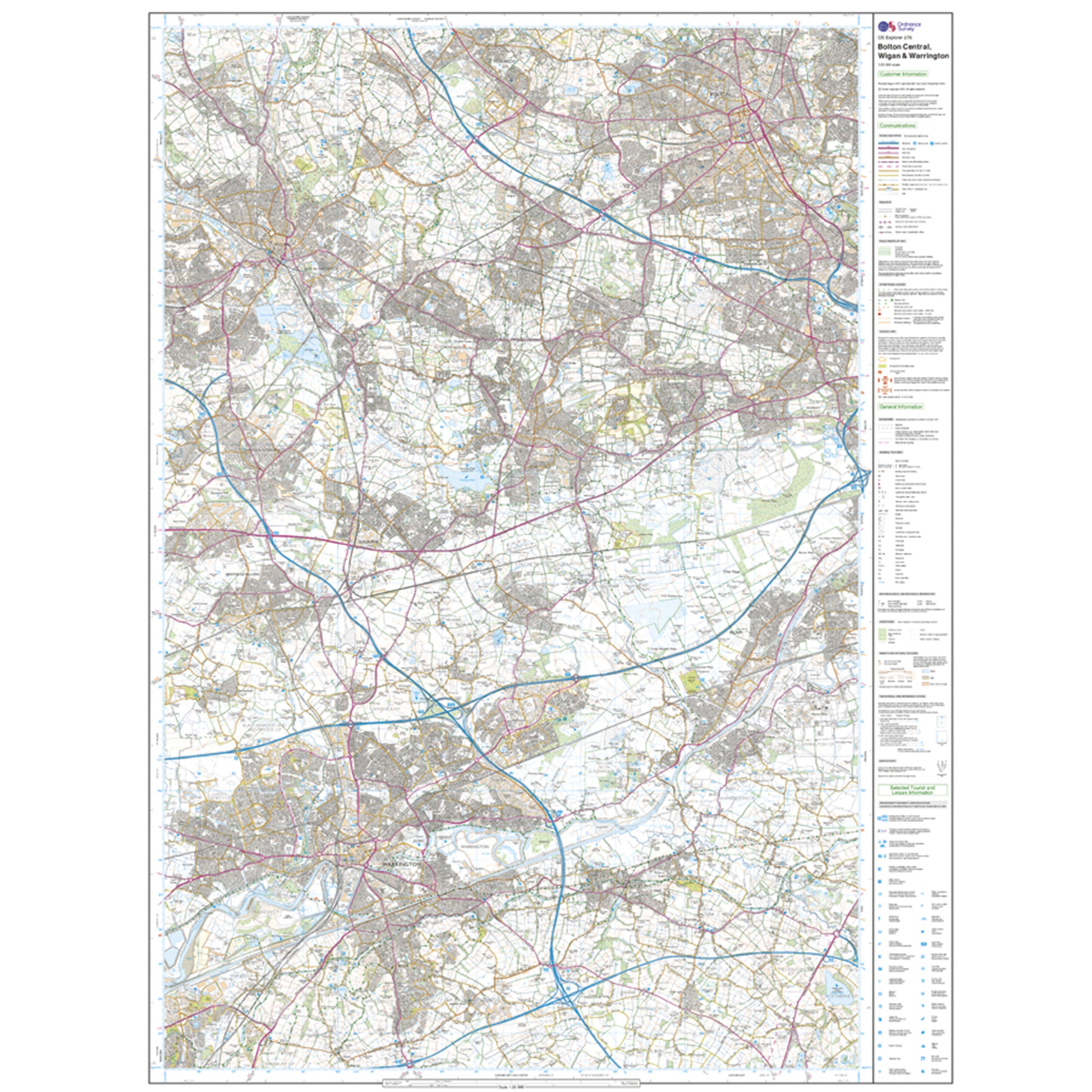 Explorer Active 276 Bolton, Wigan & Warrington Map With Digital Version