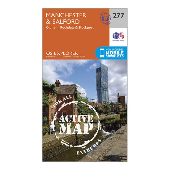 Explorer Active 277 Manchester & Salford Map With Digital Version