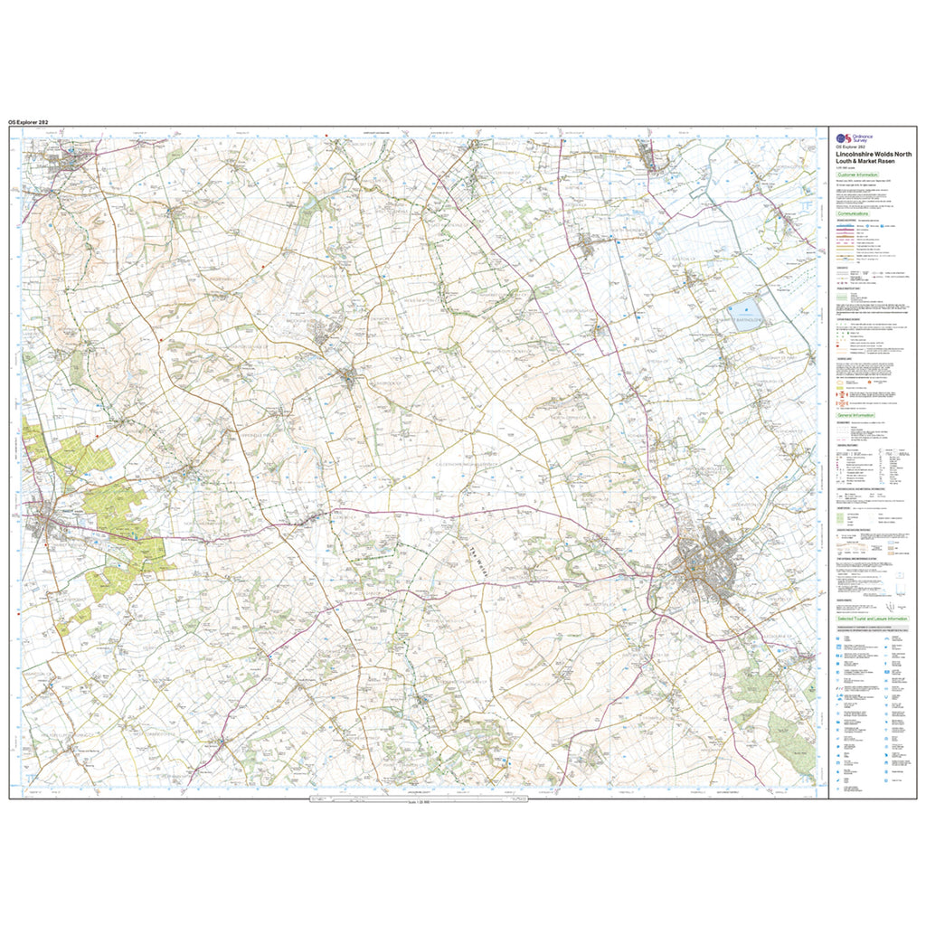 Explorer Active 282 Lincolnshire Wolds North Map With Digital Version