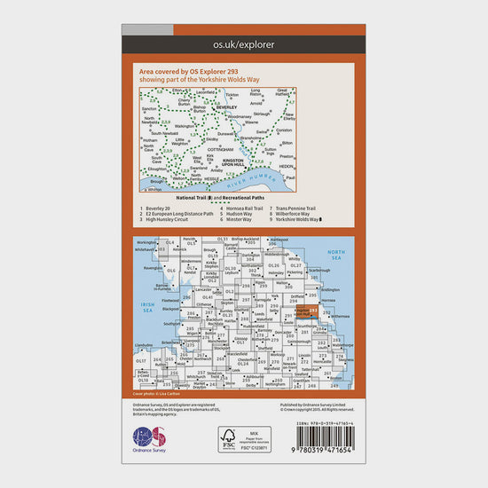 Explorer Active 293 Kingston upon Hill & Beverley Map With Digital Version