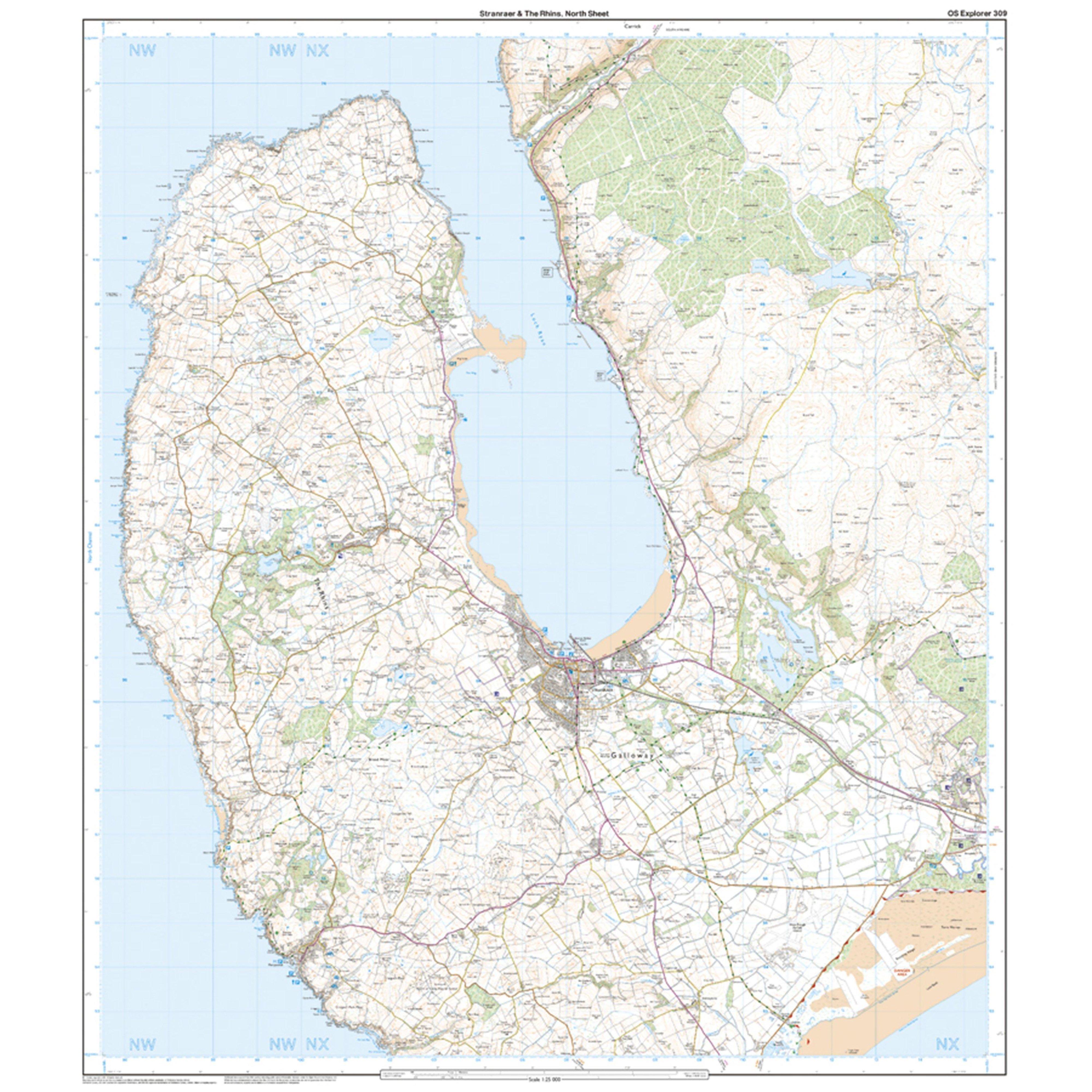 Explorer Active 309 Stranraer & The Rhins Map With Digital Version