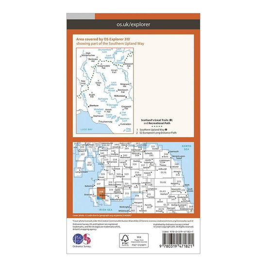 Explorer Active 310 Glenluce & Kirkcowan Map With Digital Version