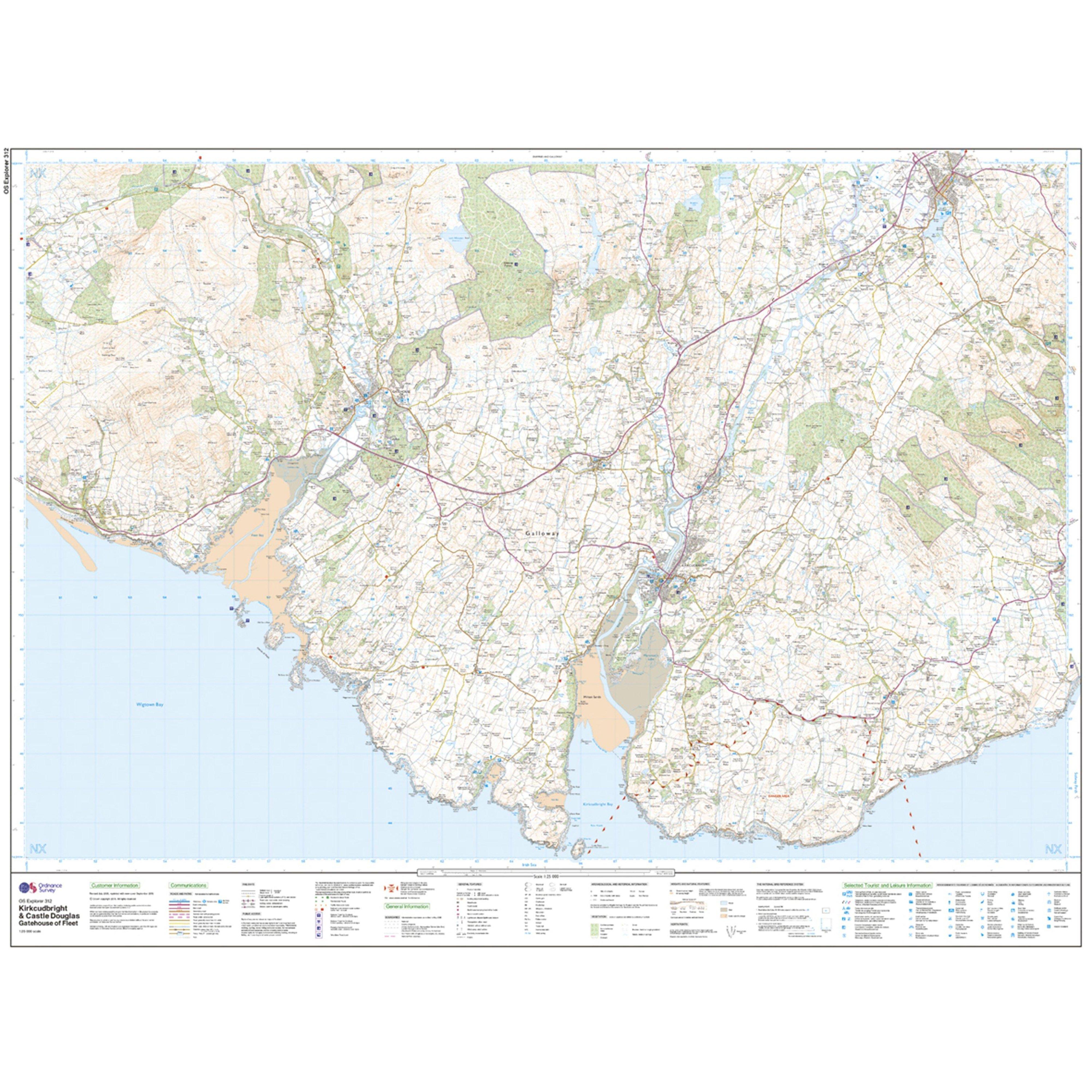 Explorer Active 312 Kirkcudbright & Castle Douglas Map With Digital Version