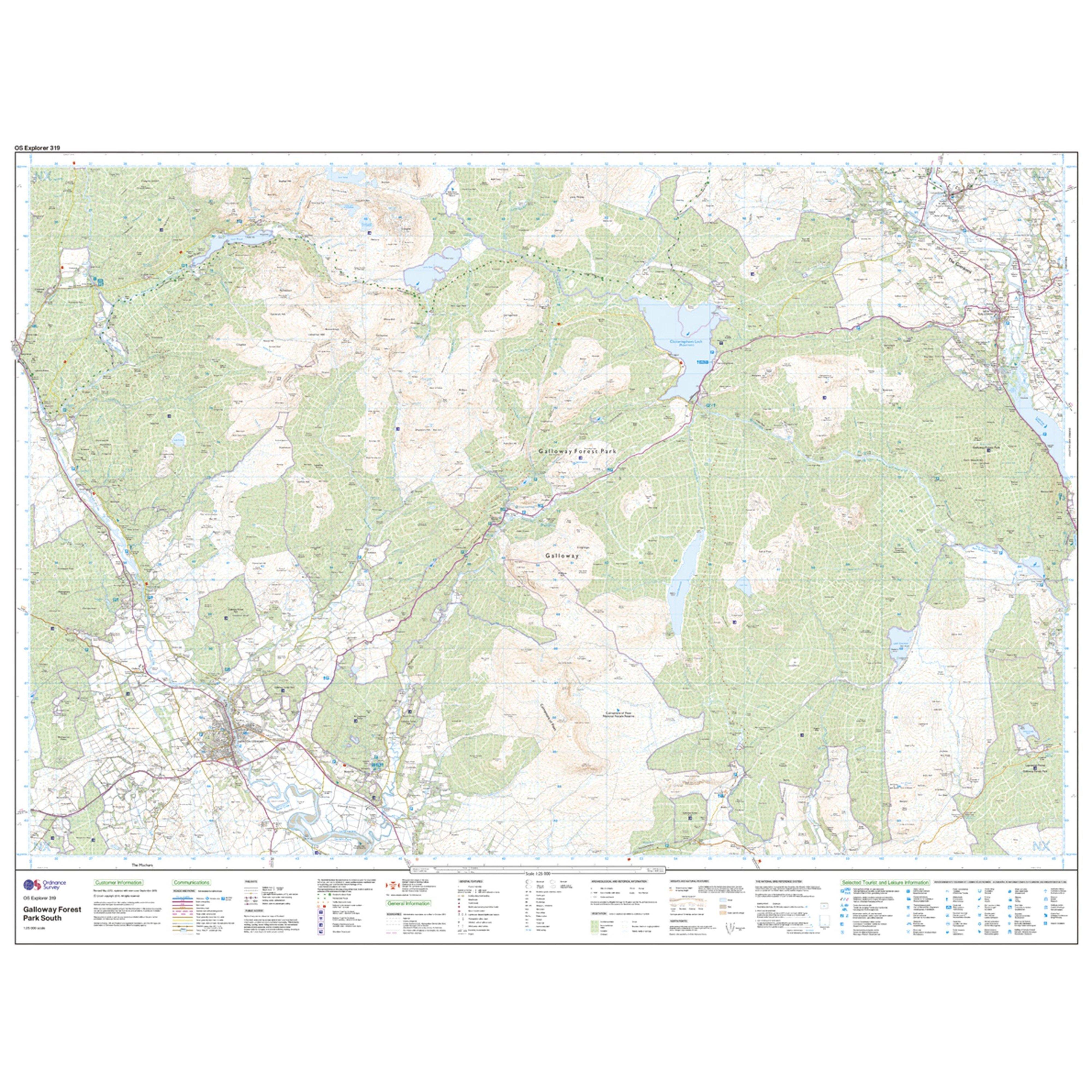 Explorer Active 319 Galloway Forest Park South Map With Digital Version