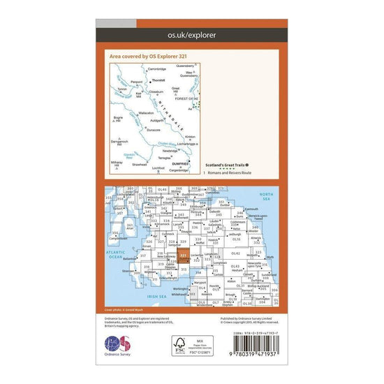 Explorer Active 321 Nithsdale & Dumfries Map With Digital Version