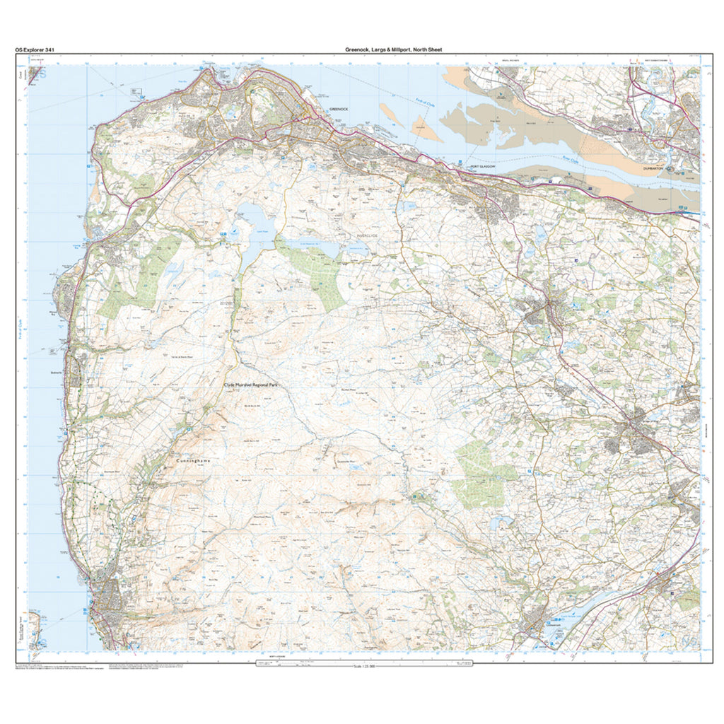 Explorer Active 341 Greenoch, Largs & Millport Map With Digital Version