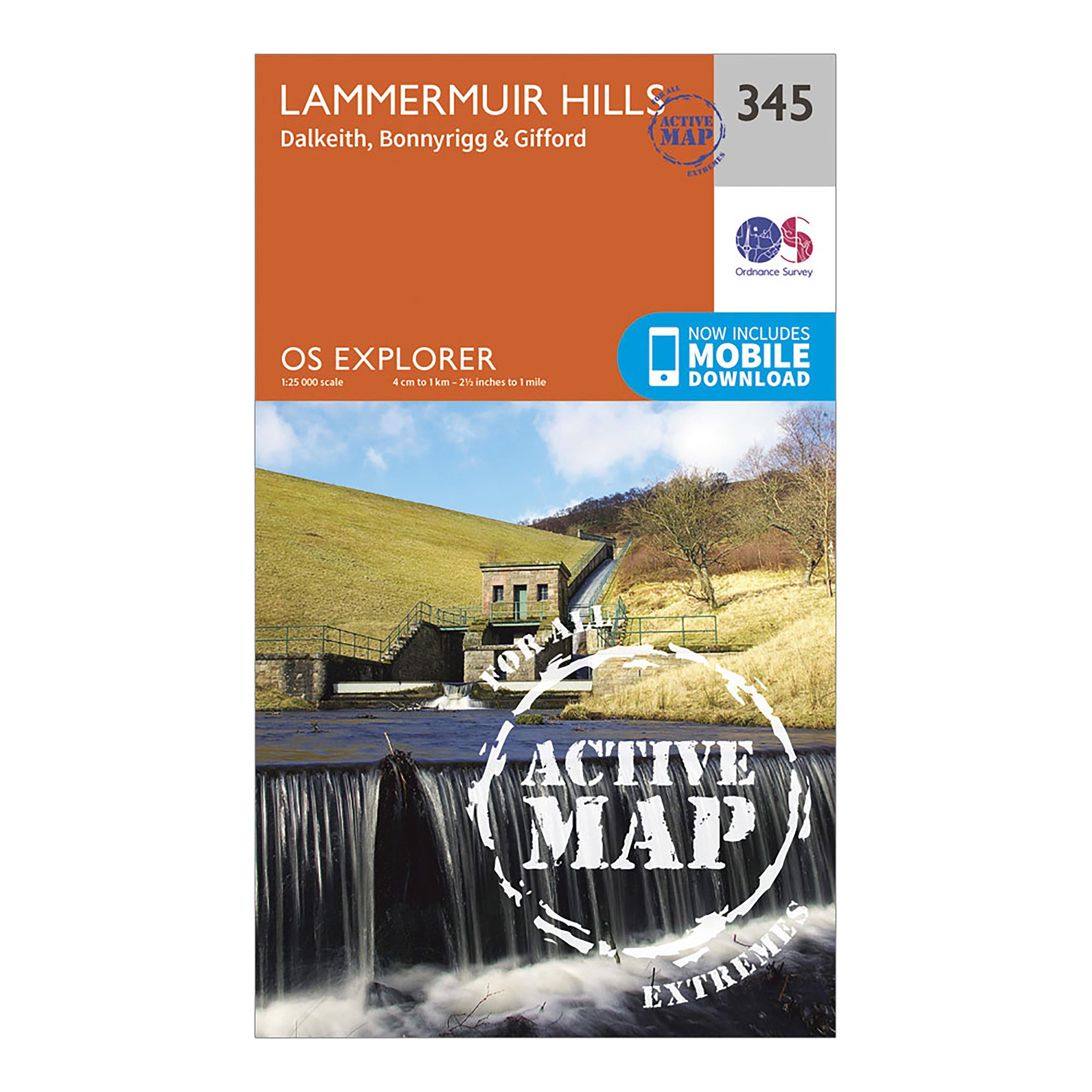 Explorer Active 345 Lammermuir Hills Map With Digital Version