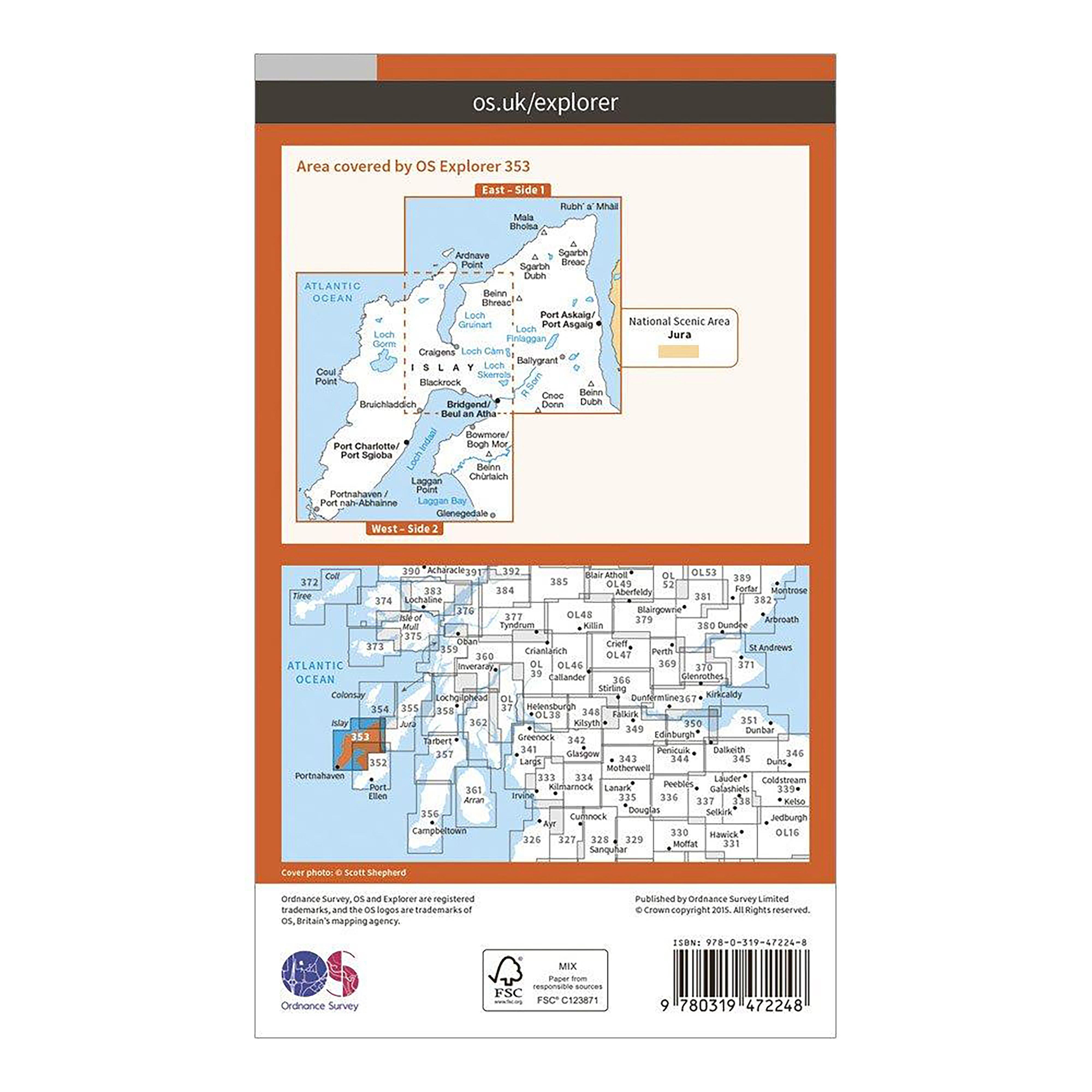 Explorer Active 353 Islay North Map With Digital Version