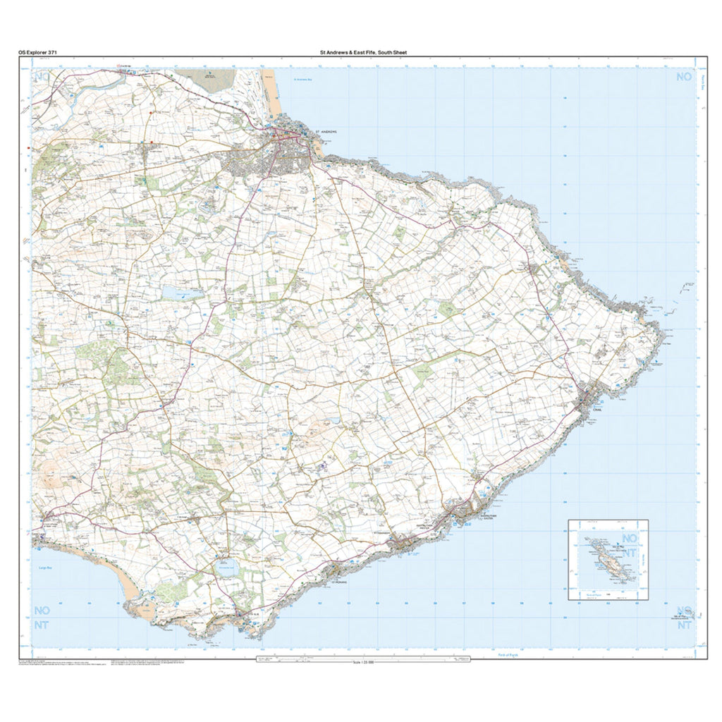 Explorer 371 St Andrews & East Fife Map With Digital Version