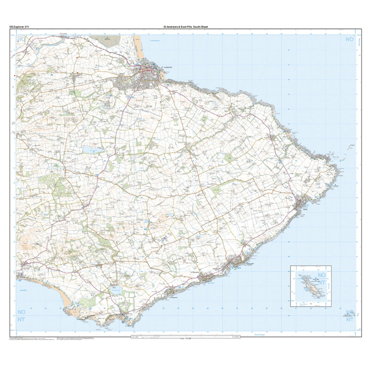 Explorer 371 St Andrews & East Fife Map With Digital Version